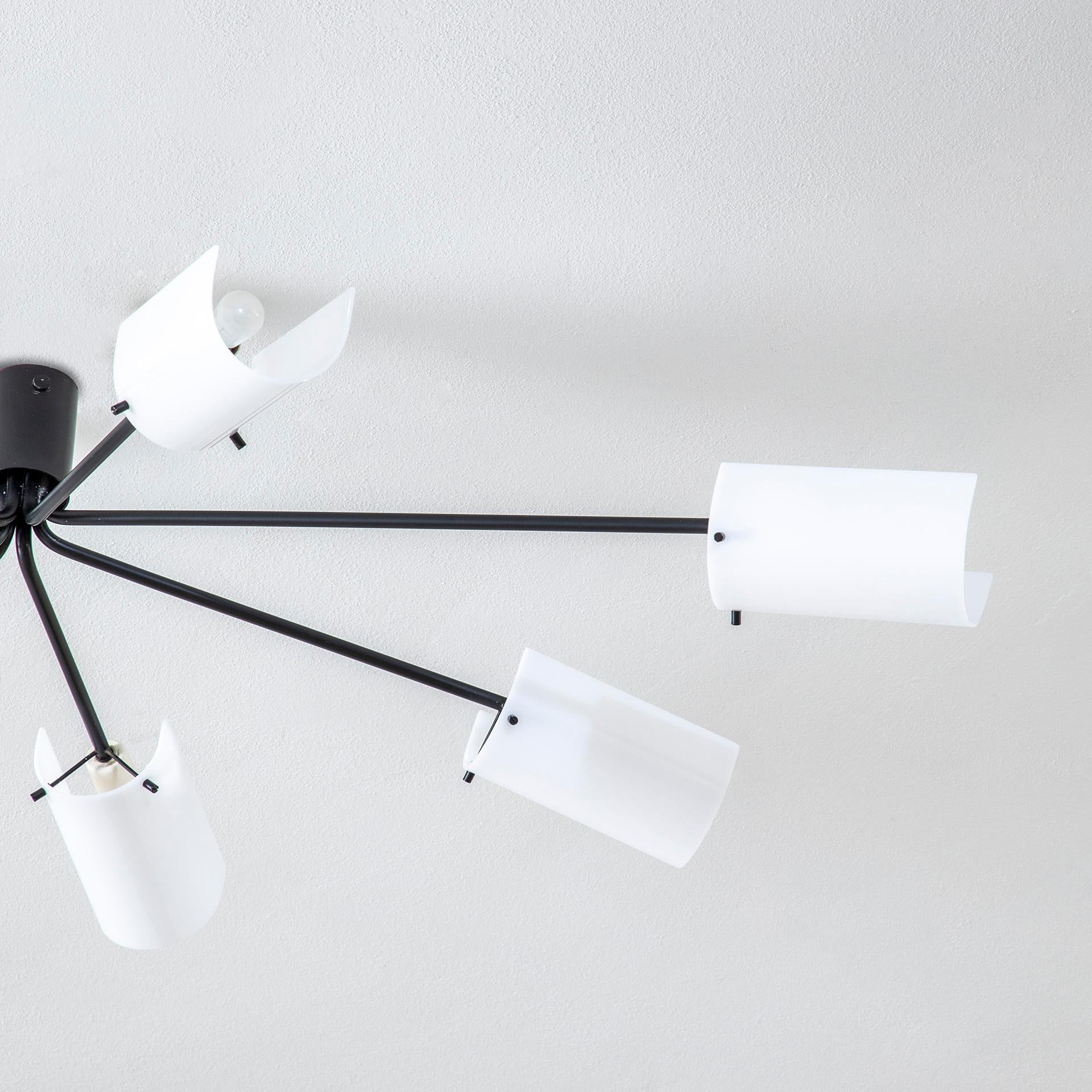 Mid-20th Century 20th Century, Gino Sarfatti for Arteluce Ceiling Light mod 178 NT For Sale