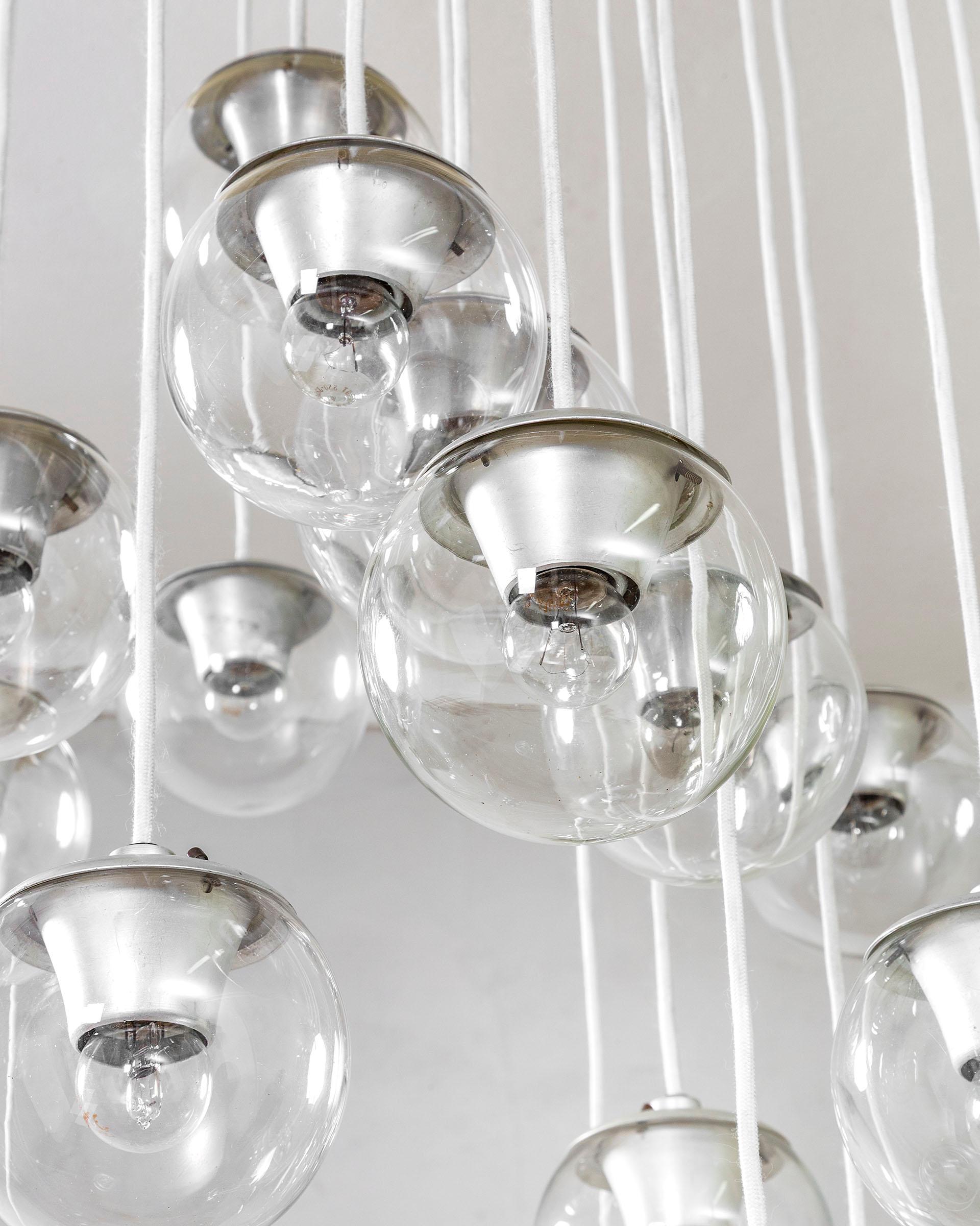 Siglo XX, Gino Sarfatti for Arteluce Lámpara colgante 2095/20 en Bueno estado para la venta en Turin, Turin