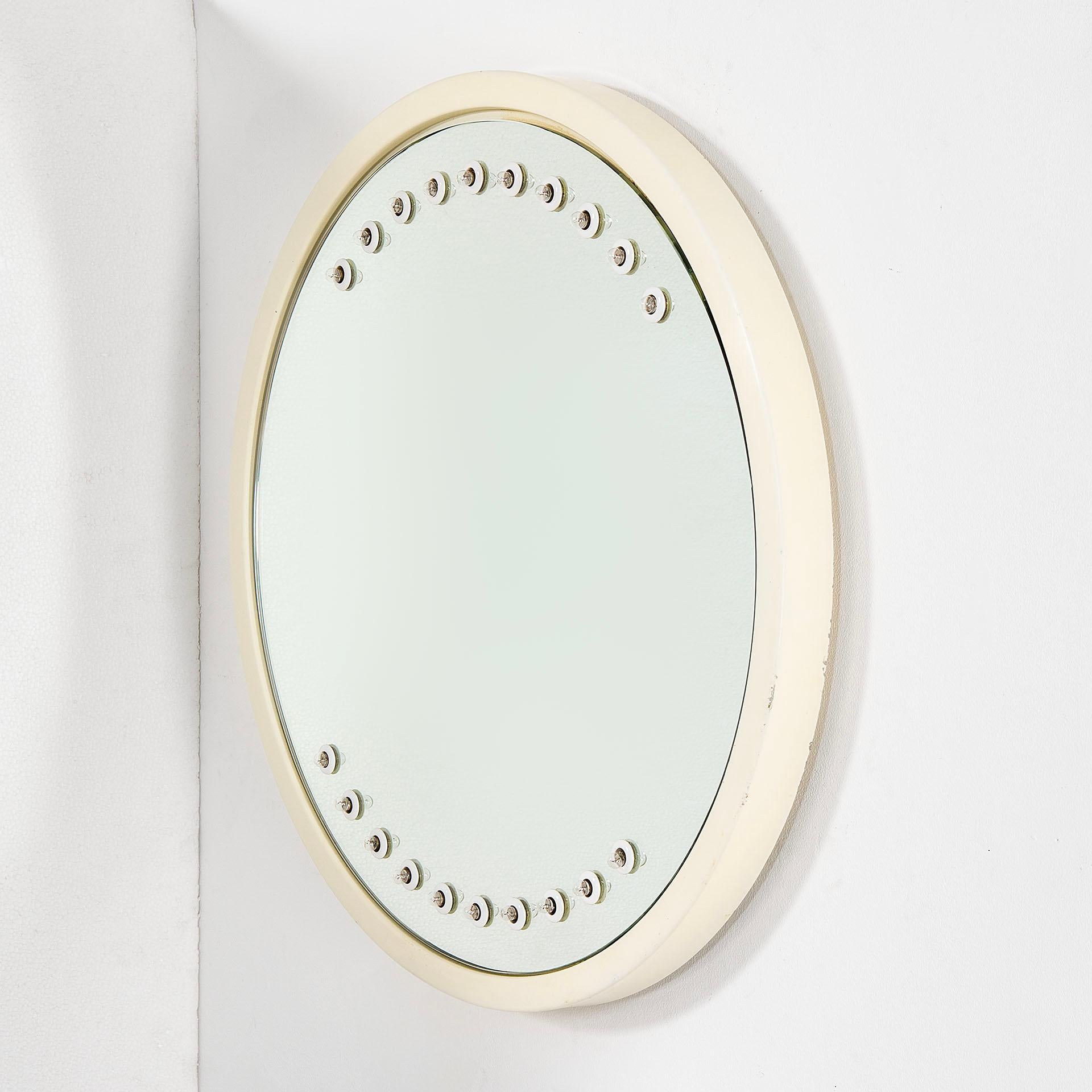 Mid-Century Modern 20th Century Gino Sarfatti Lighting Wall Mirror mod. 51B for Arteluce, 70s For Sale