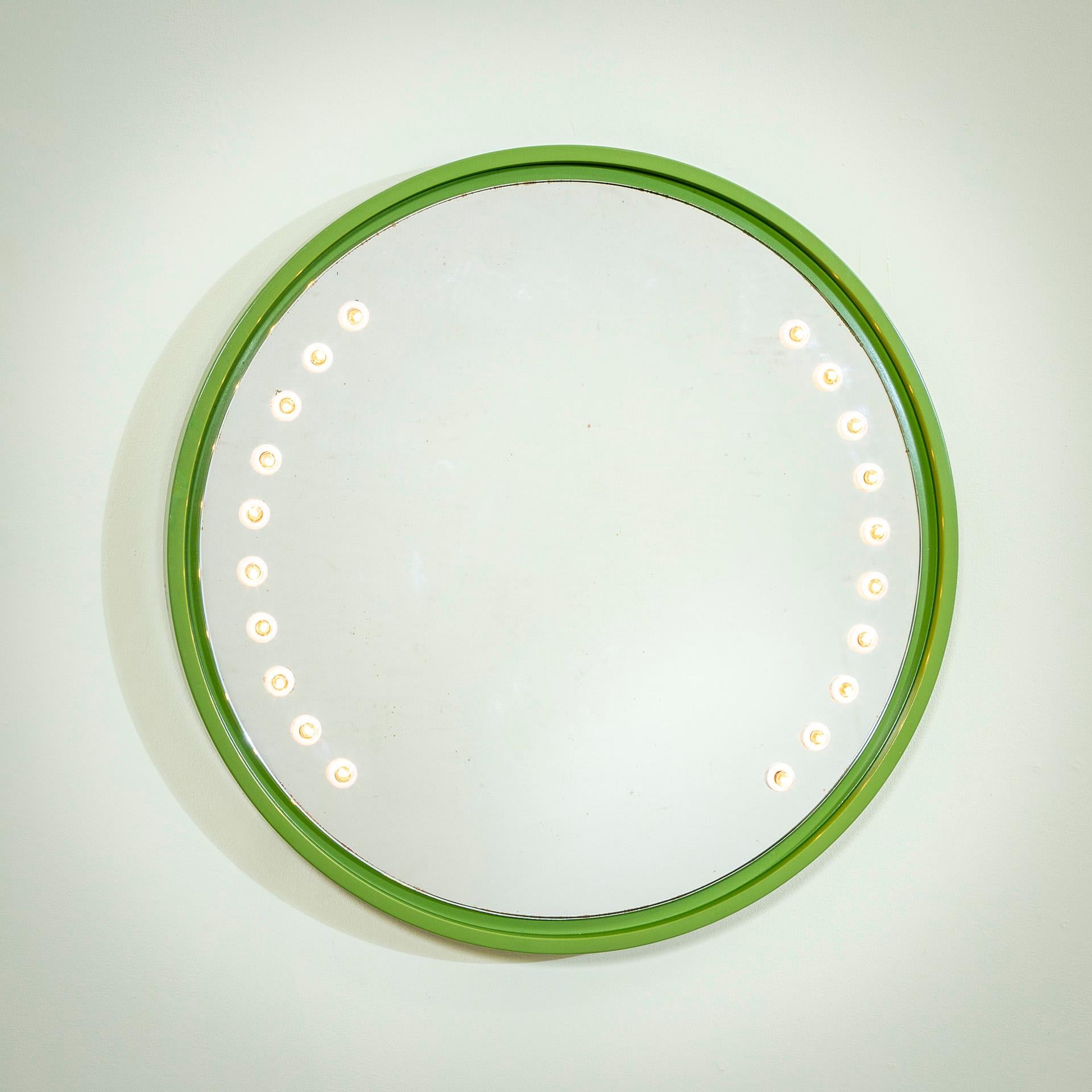 Mid-Century Modern 20e siècle, Gino Sarfatti Miroir mural à éclairage mod. 51B pour Arteluce en vente