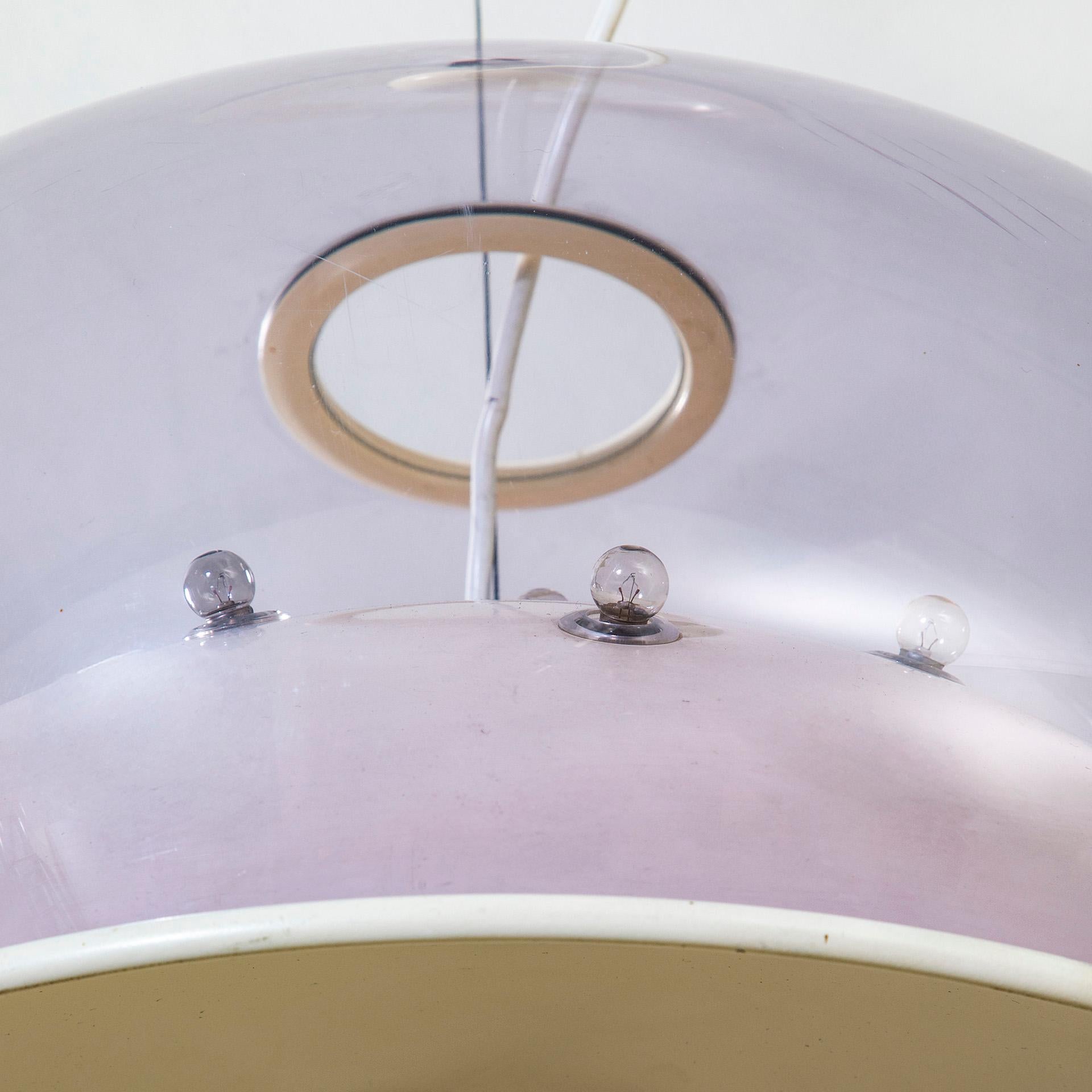20e siècle, Gino Sarfatti Lampe pendante Moon mod. 2130 Bon état - En vente à Turin, Turin