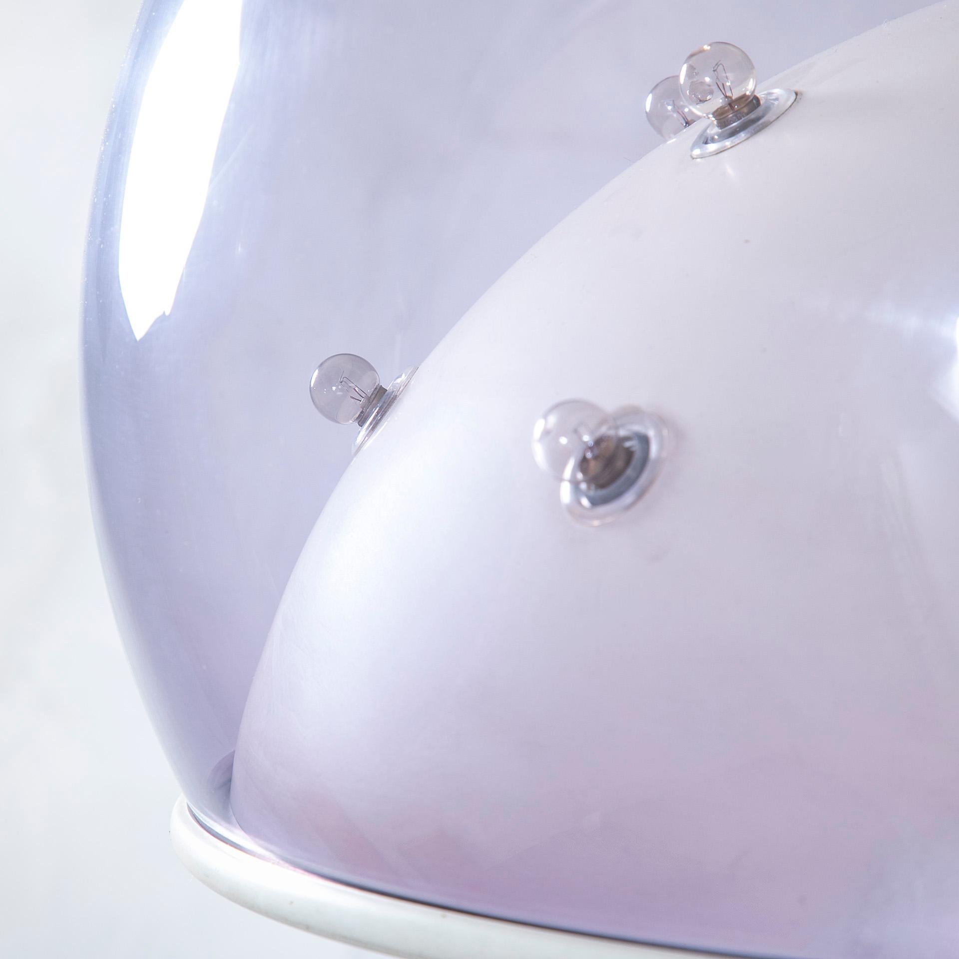 Aluminium 20e siècle, Gino Sarfatti Lampe pendante Moon mod. 2130 en vente