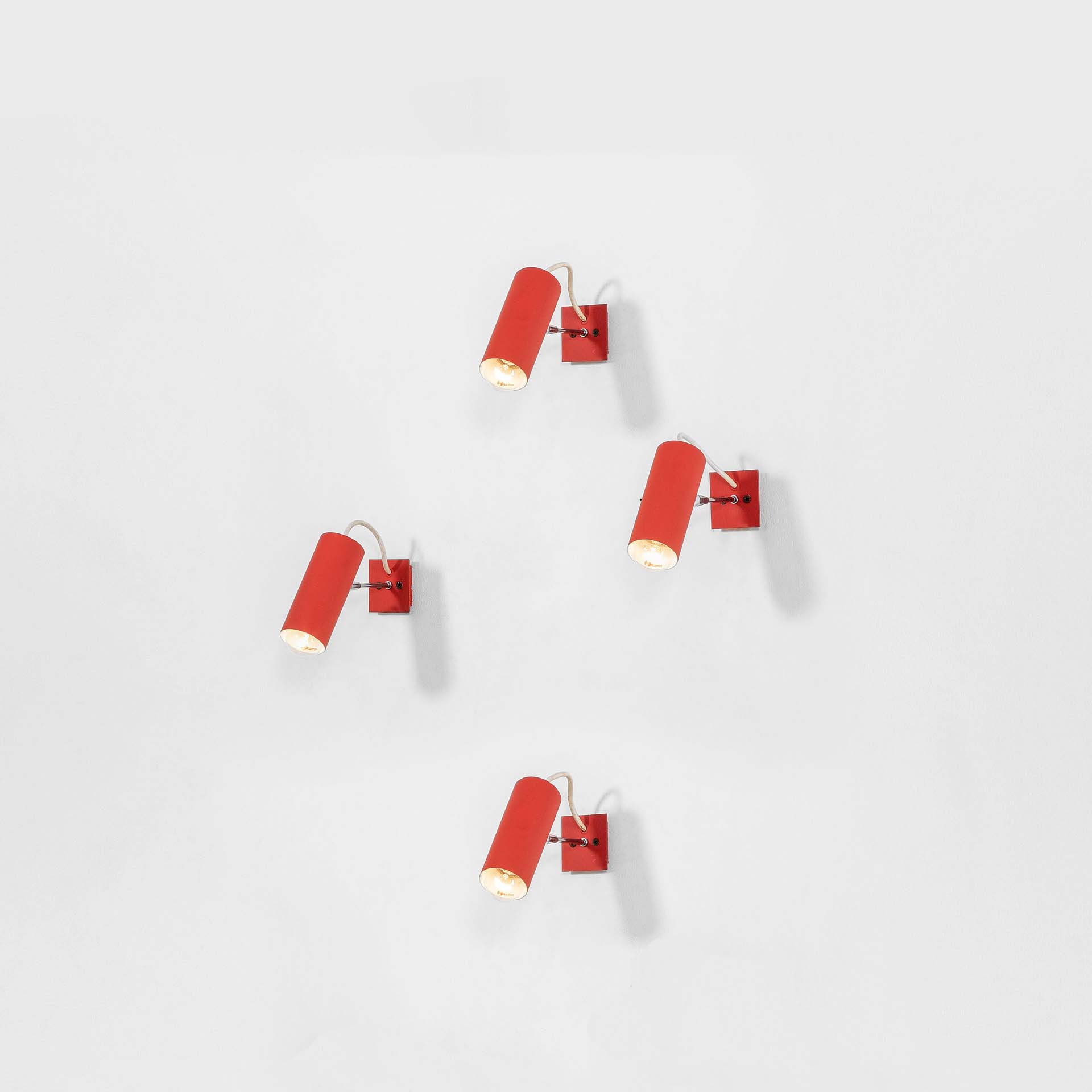 20th Century Gino Sarfatti Set of 4 Wall Lamps Mod. 36 for Arteluce, 1950s For Sale