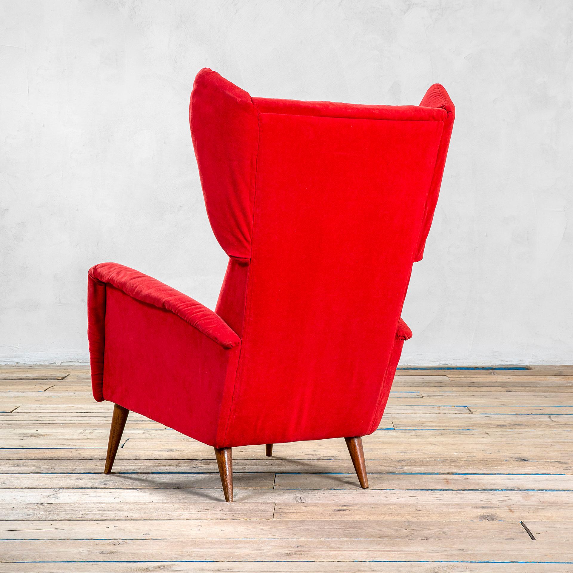 Italian 20th Century Gio Ponti Cassina Single Armchair for Hotel Royal in Naples '50s For Sale