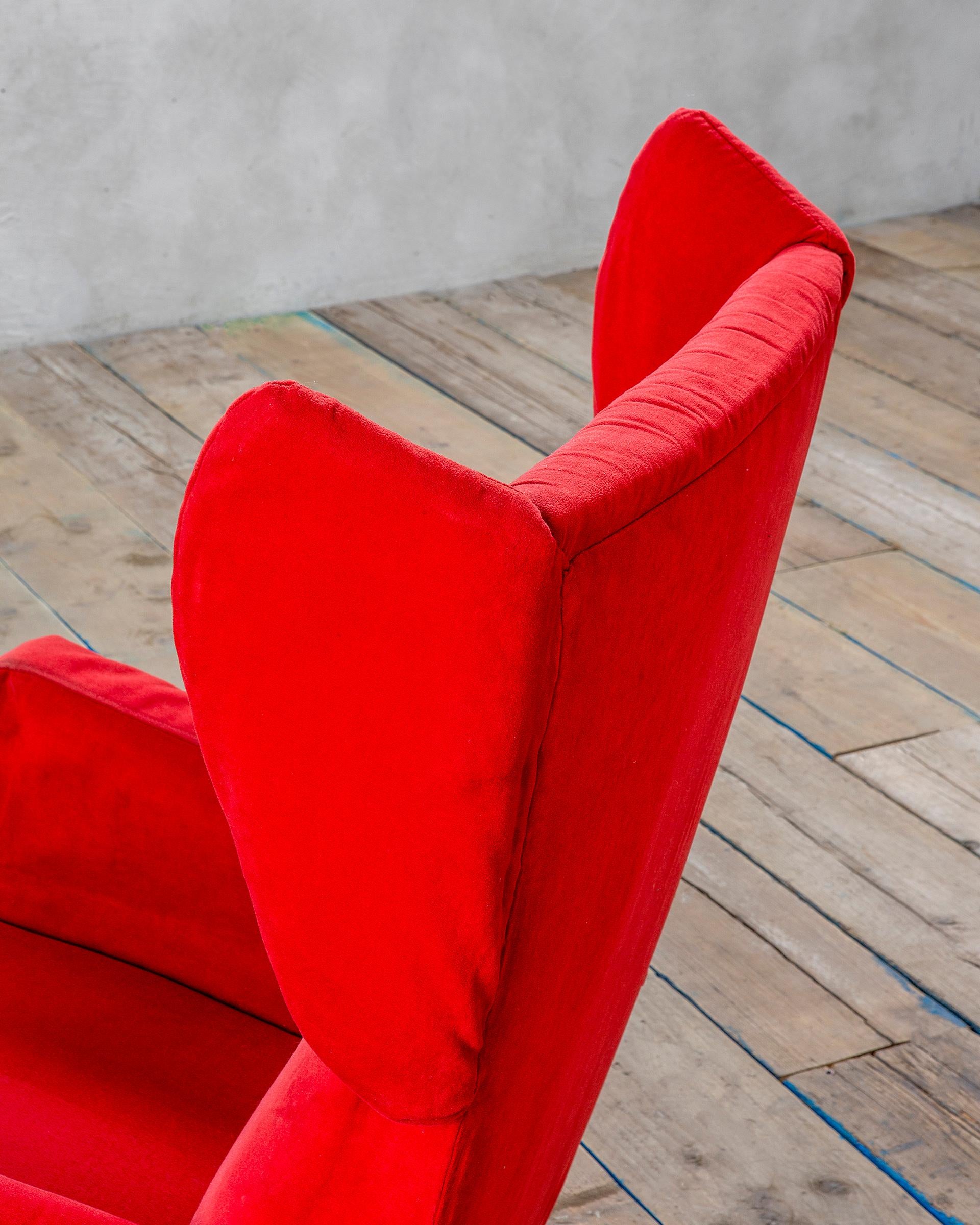 Mid-20th Century 20th Century Gio Ponti Cassina Single Armchair for Hotel Royal in Naples '50s