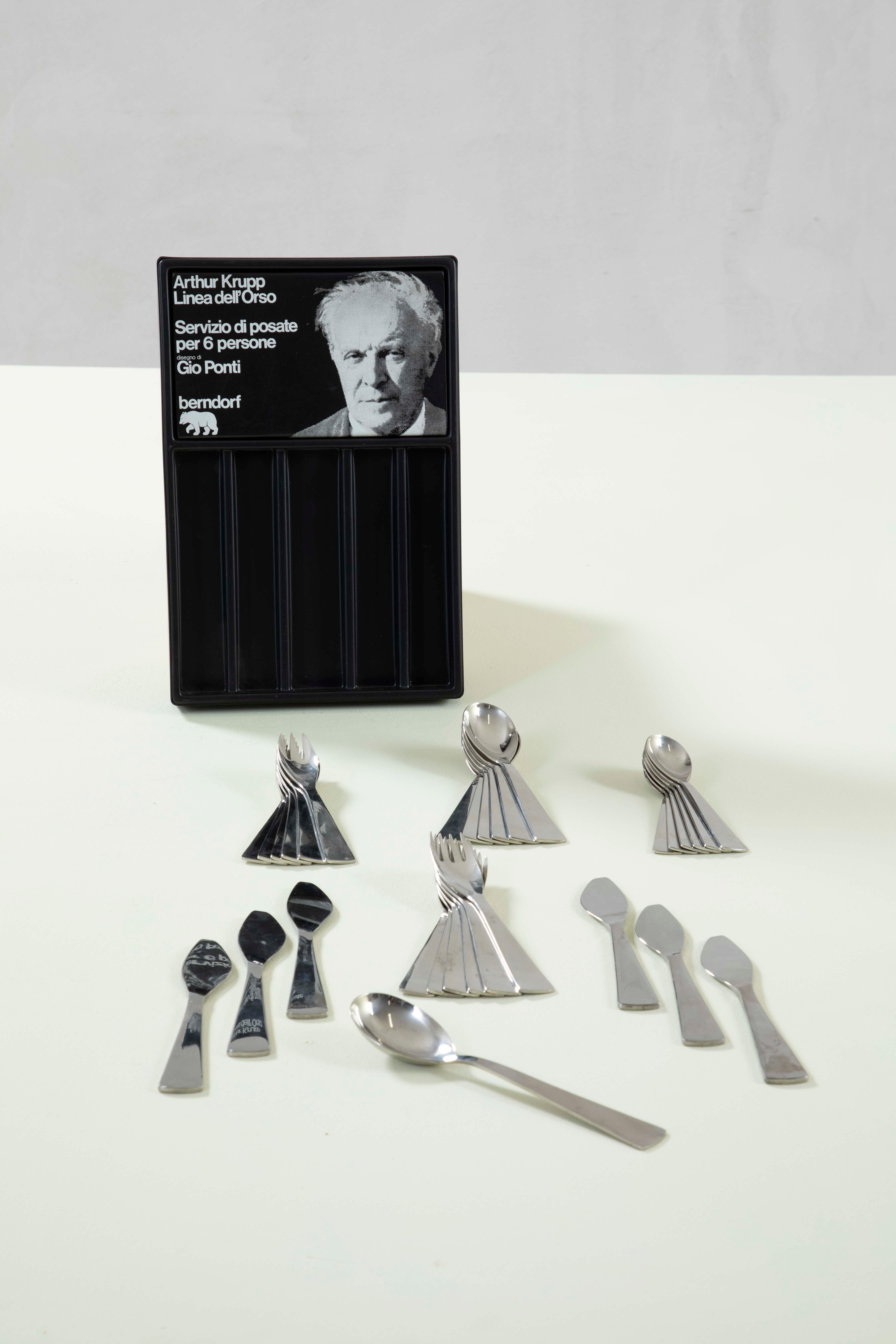 20. Jahrhundert, Gio Ponti für Arthur Krupp Bestecksatz 'Linea dell'Orso'. im Angebot 6