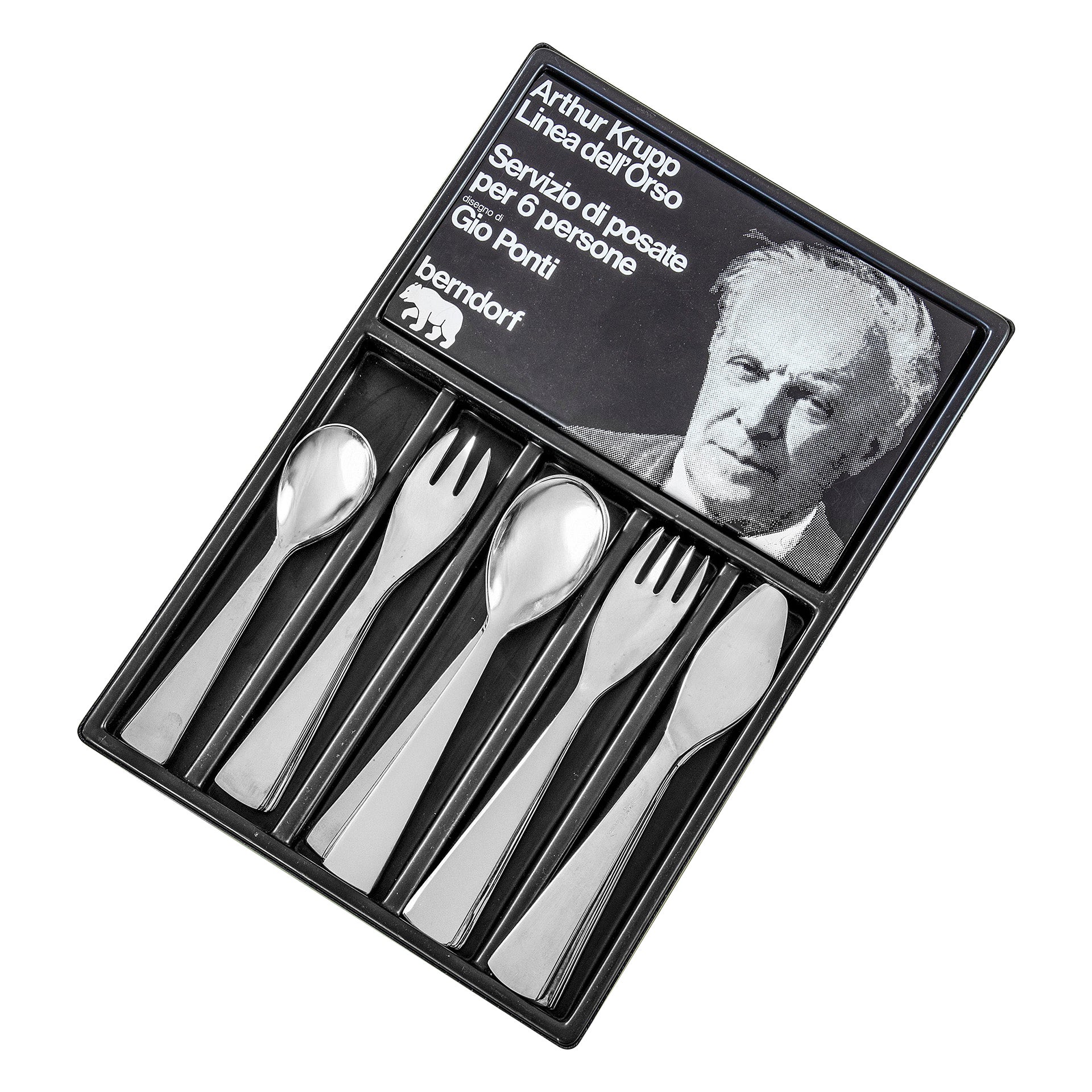 20th Century, Gio Ponti for Arthur Krupp Cutlery Set "Linea dell'Orso" in vendita