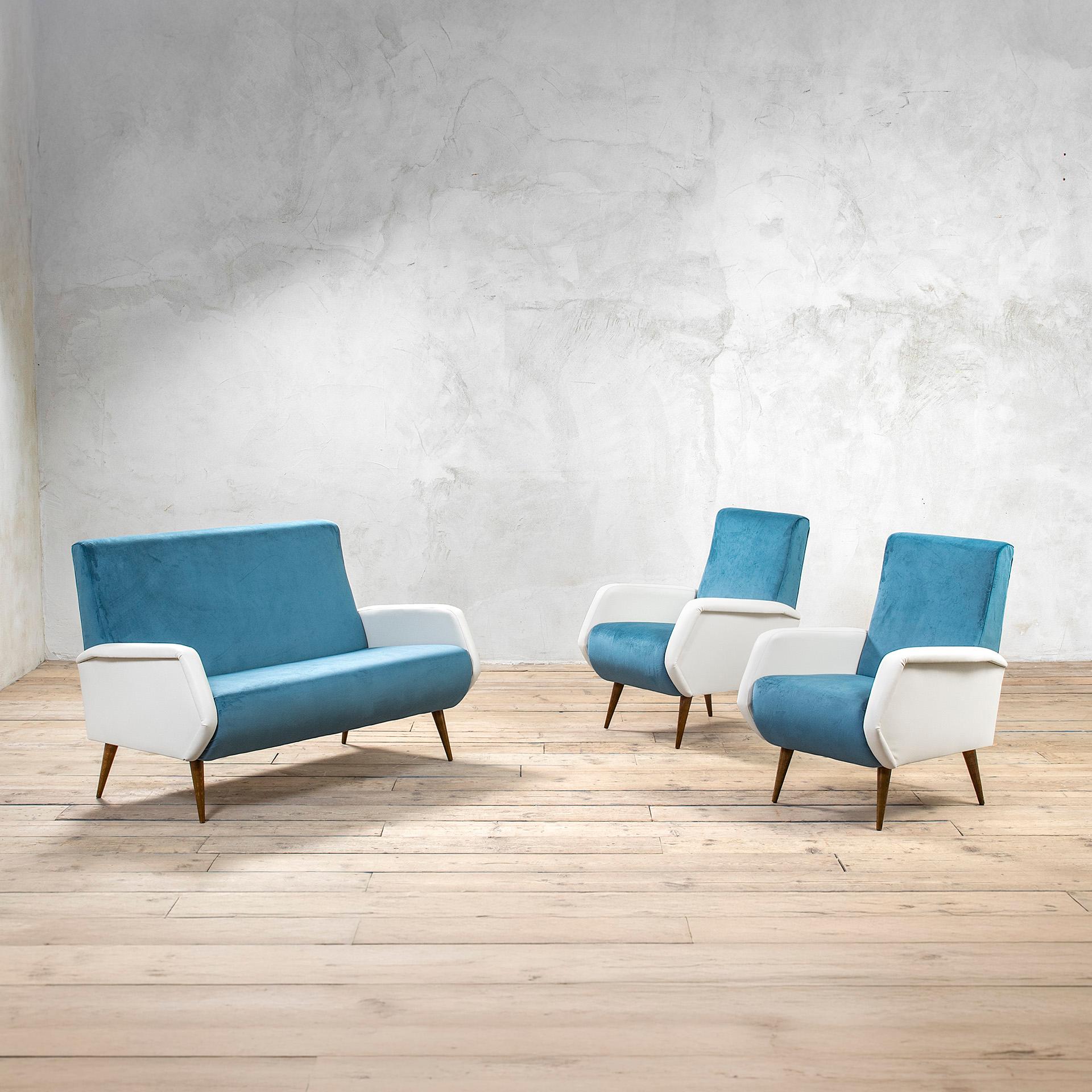 20th Century, Gio Ponti for Cassina Pair of Armchairs mod. 803 in vendita 1
