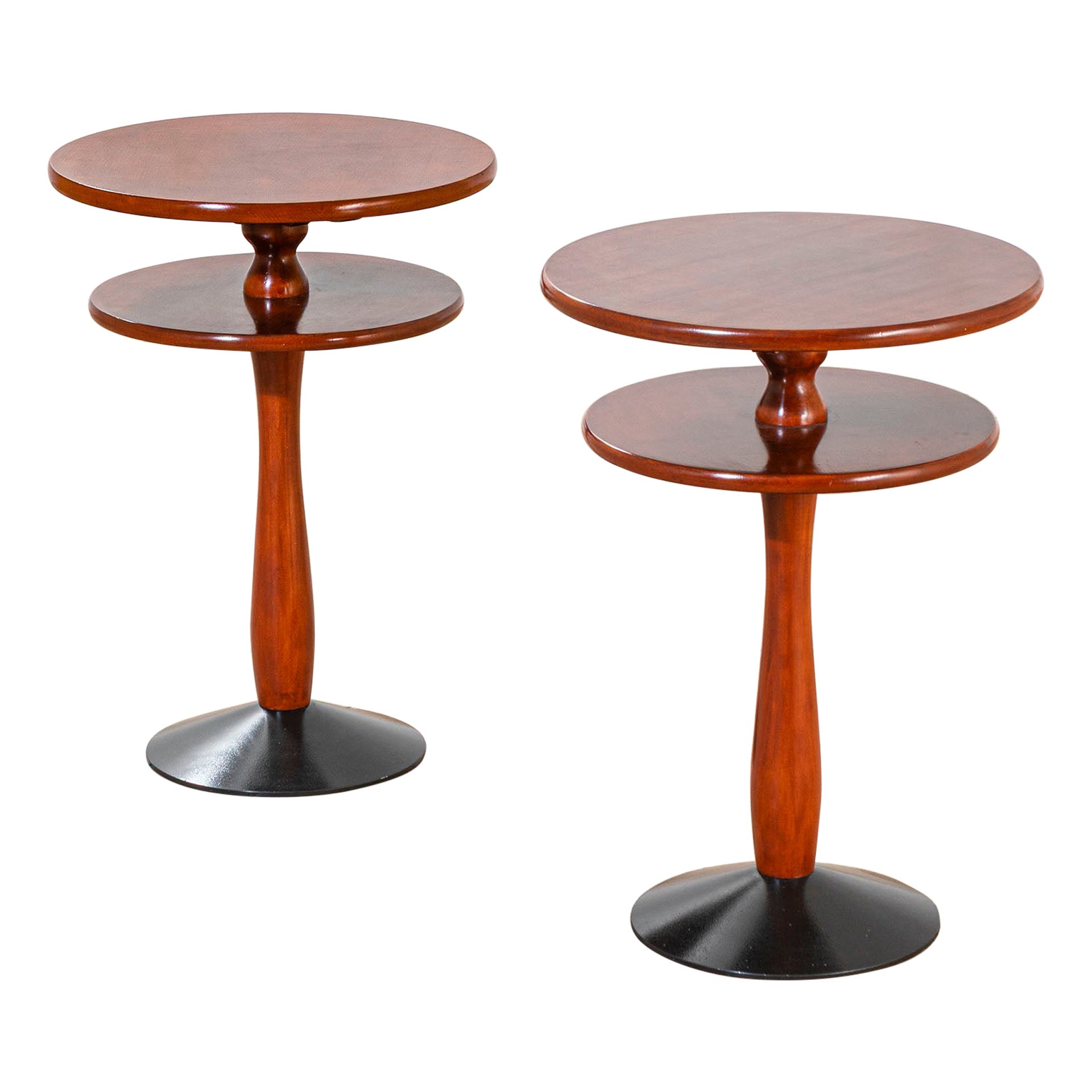 20e siècle, Gio Ponti for Cassina paire de Gueridòn en bois en vente