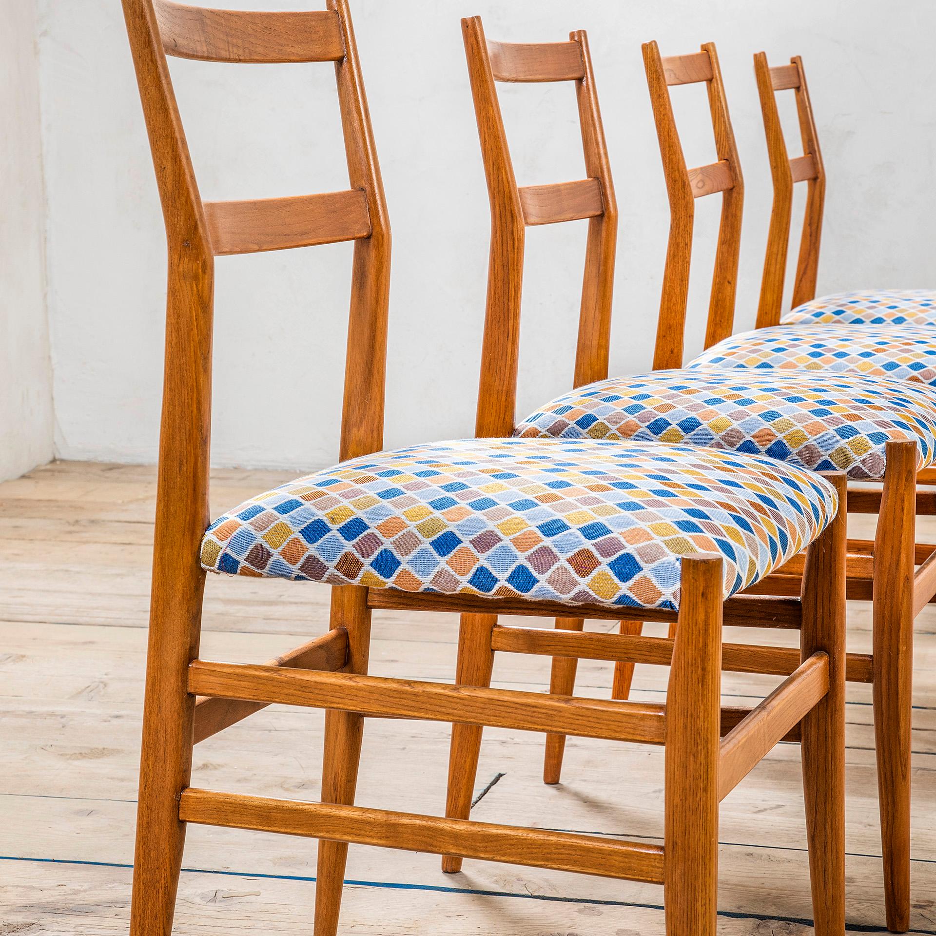 Mid-Century Modern 20e siècle, Gio Ponti for Cassina Set of 8 Chairs mod. Leggera en vente