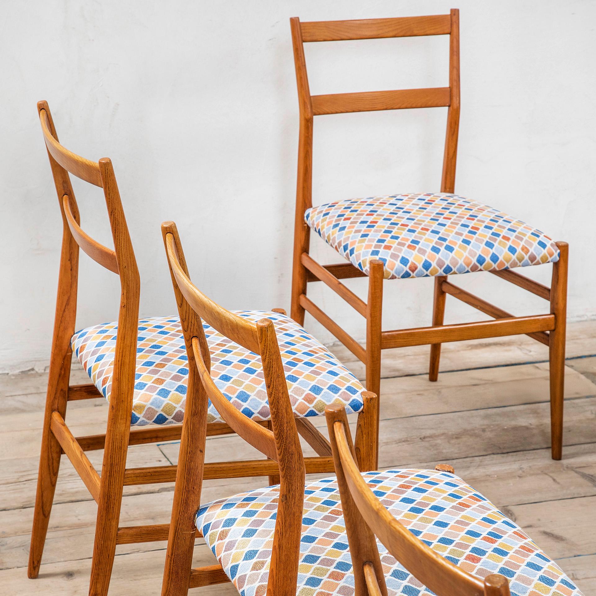 Italian 20e siècle, Gio Ponti for Cassina Set of 8 Chairs mod. Leggera en vente