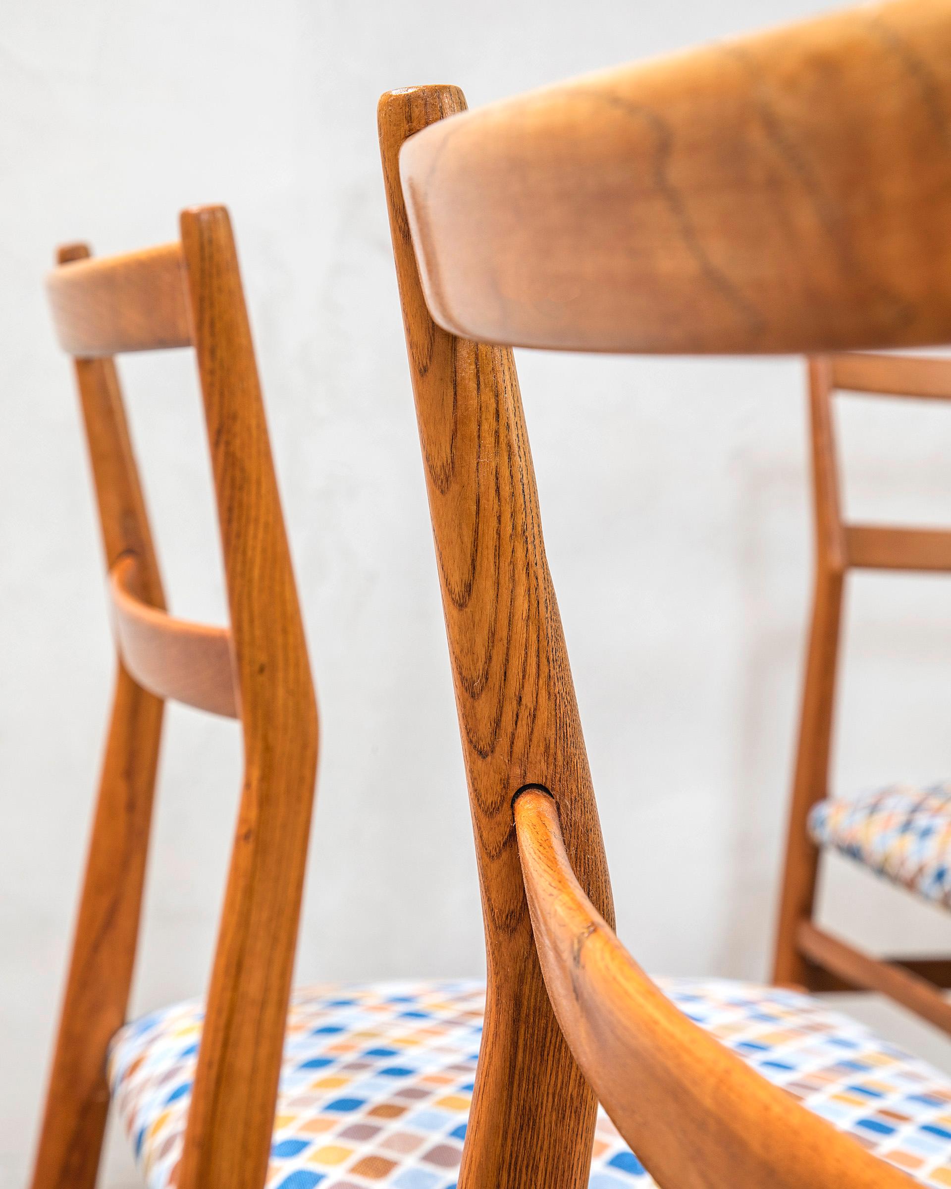 Tissu 20e siècle, Gio Ponti for Cassina Set of 8 Chairs mod. Leggera en vente