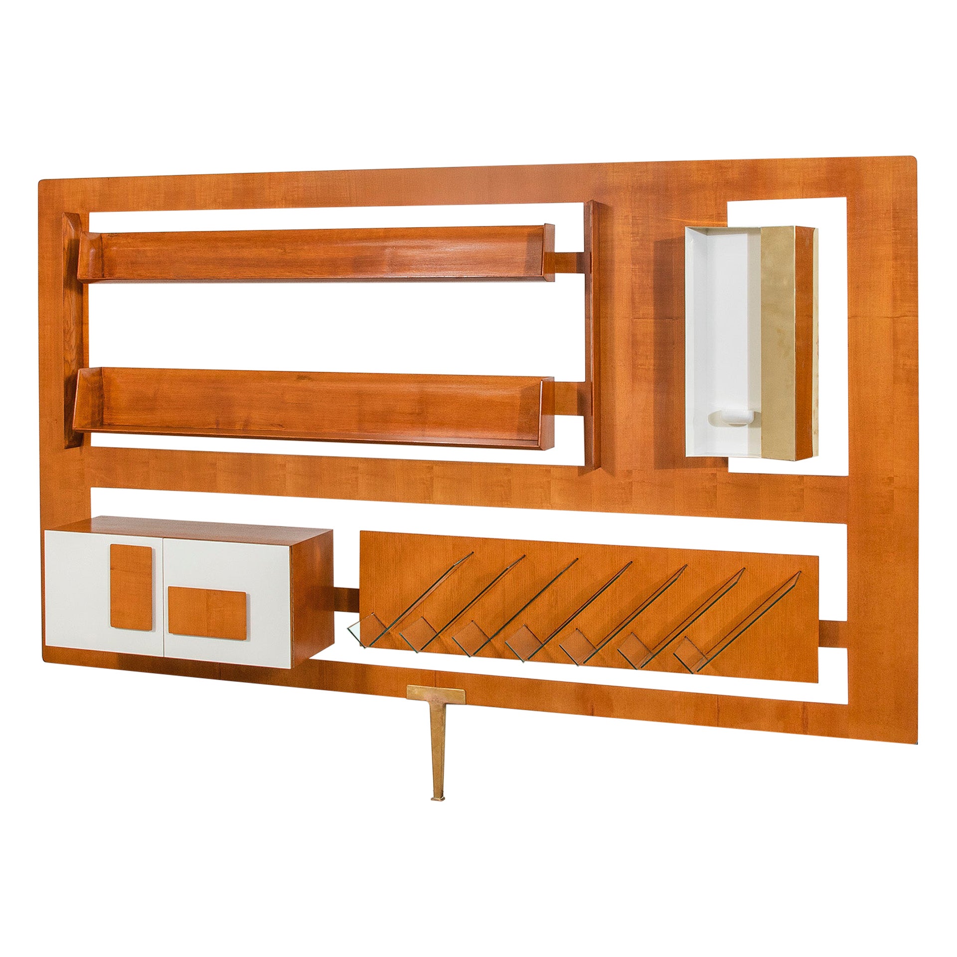 20th Century, Gio Ponti for Giordano Chiesa Illuminated Organized Wall im Angebot