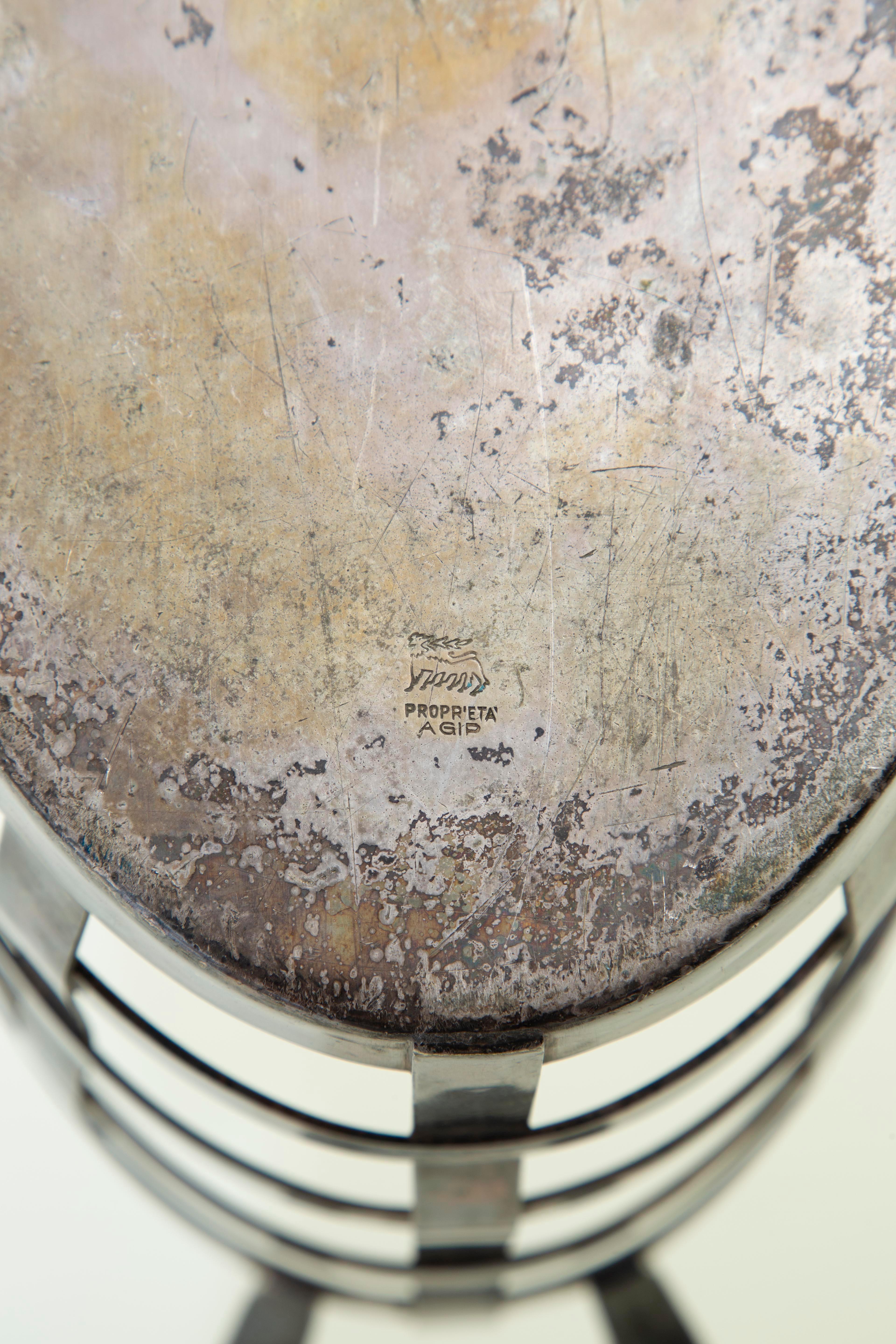 XX secolo, Gio Ponti per Krupp Cestino decorativo in metallo 1930 in vendita 6