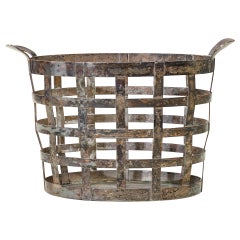 20th Century, Gio Ponti for Krupp Decorative Metal Basket 1930