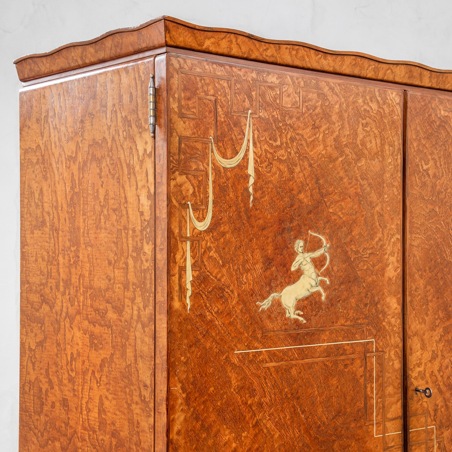 Early 20th Century 20th Century, Gio Ponti for Lietti Wooden Armoire in vendita