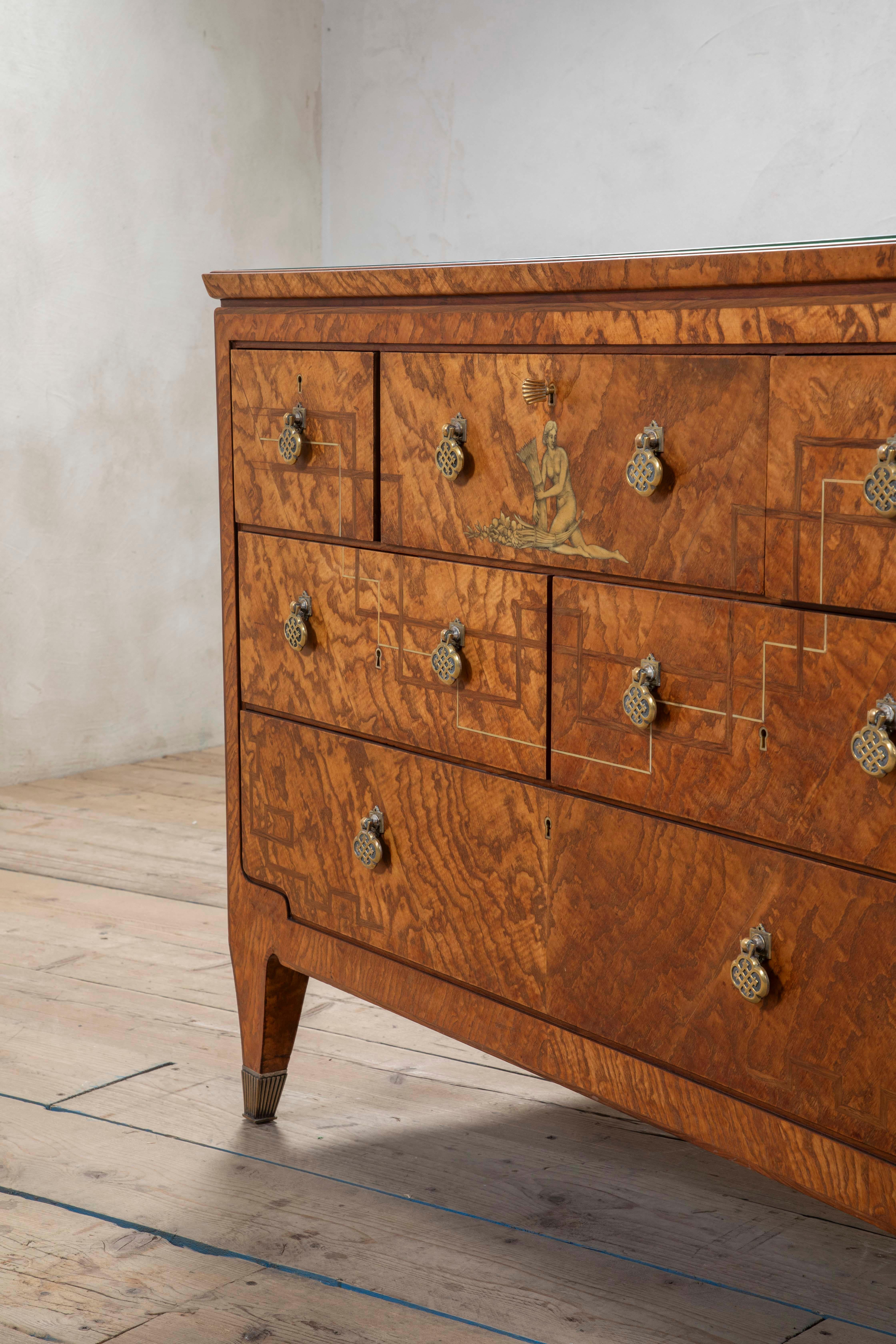 20th Century, Gio Ponti for Lietti Wooden Cabinet, 20s in vendita 2