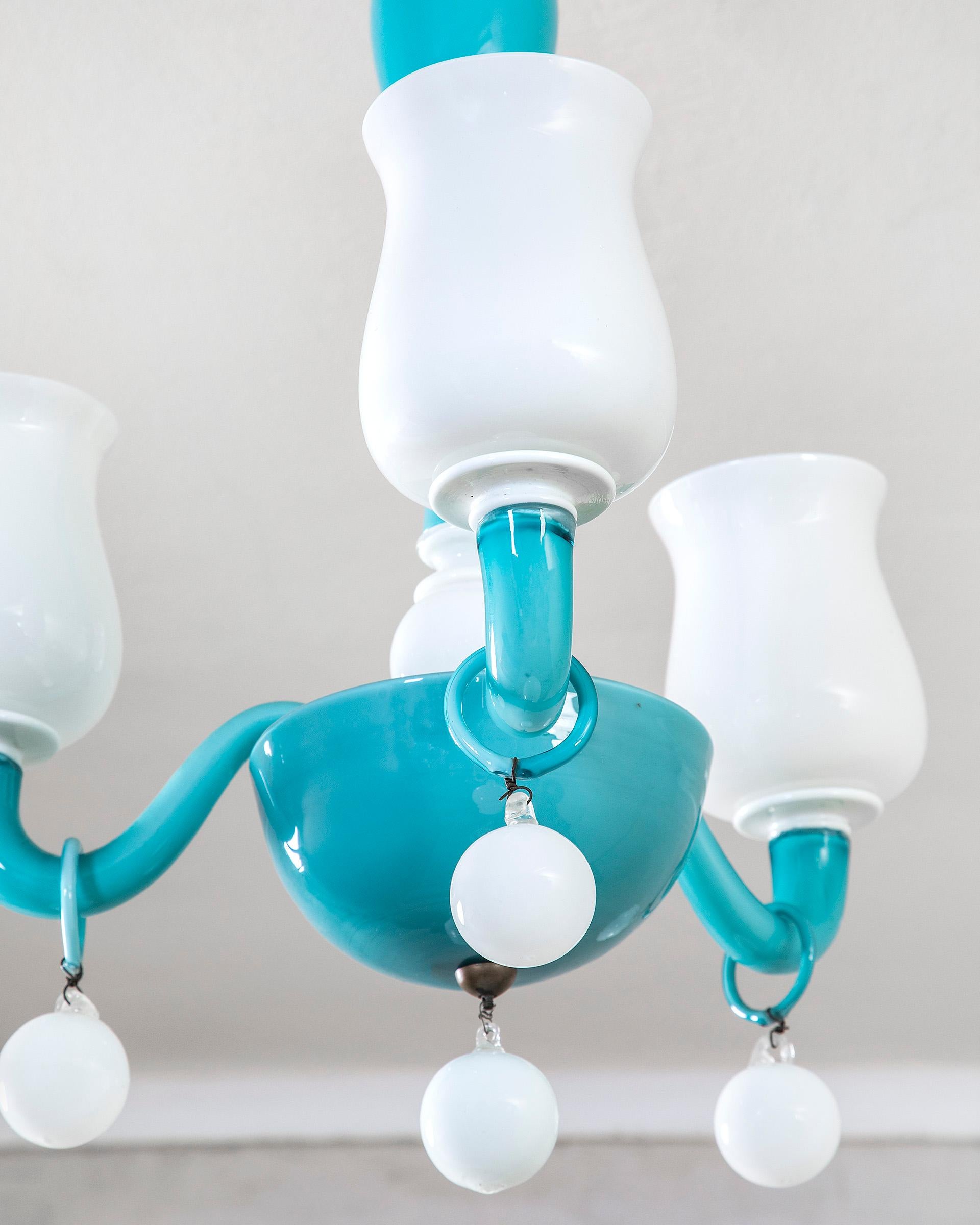 20e siècle, Gio Ponti for Venini Chandelier mod. 5586/3 Bon état - En vente à Turin, Turin