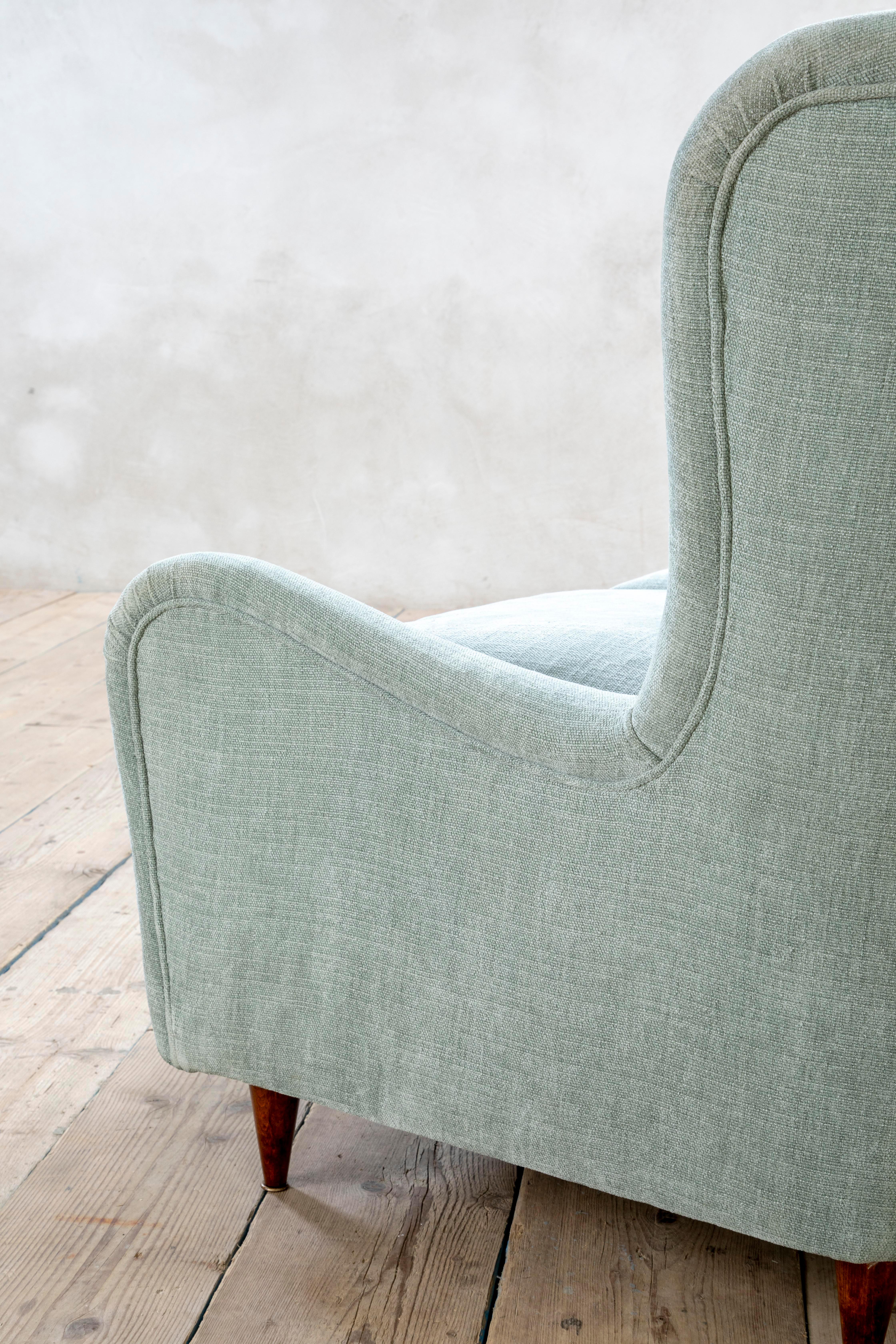 20e siècle, Gio Ponti Canapé en bois bleu clair en vente 4