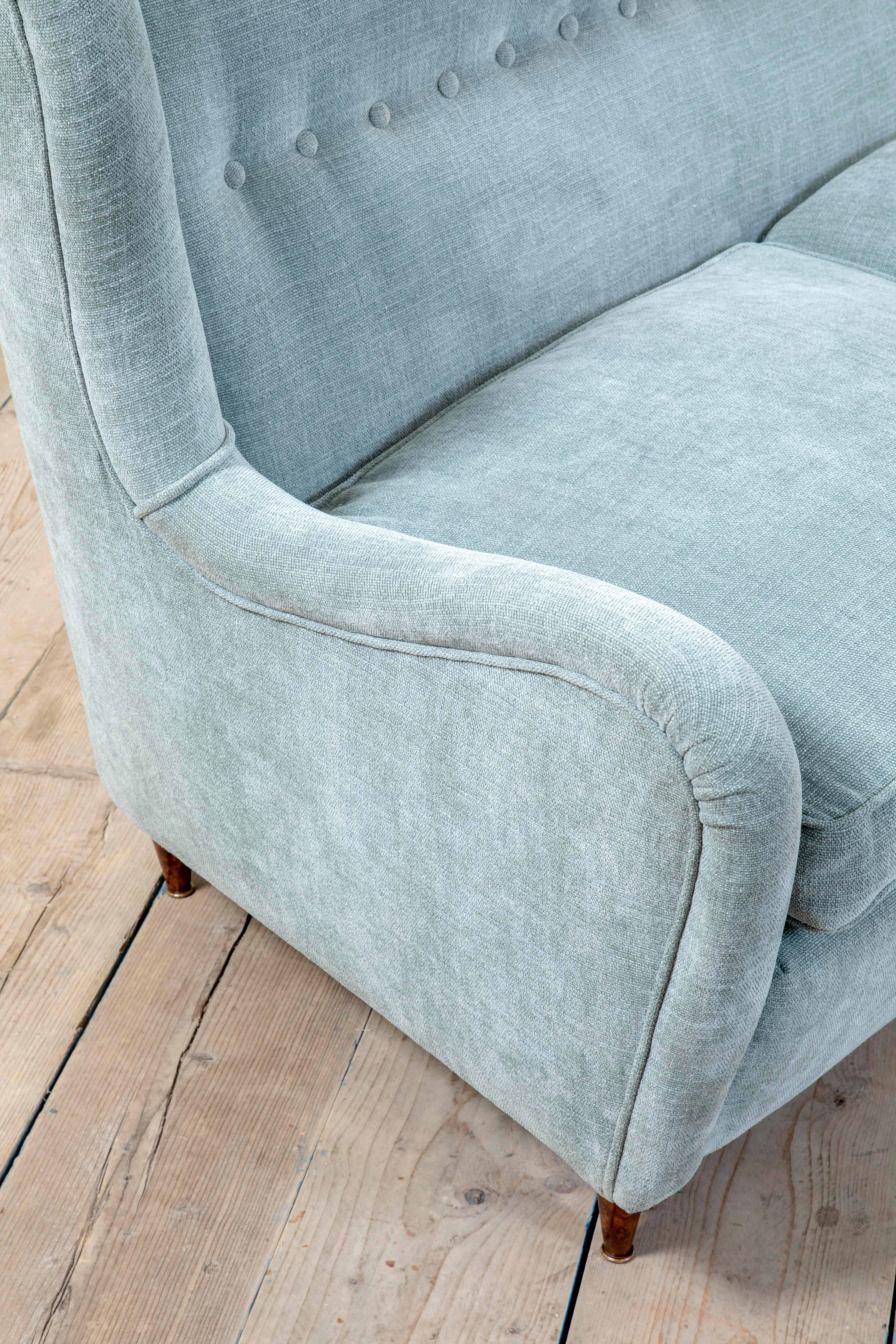 20e siècle, Gio Ponti Canapé en bois bleu clair en vente 5