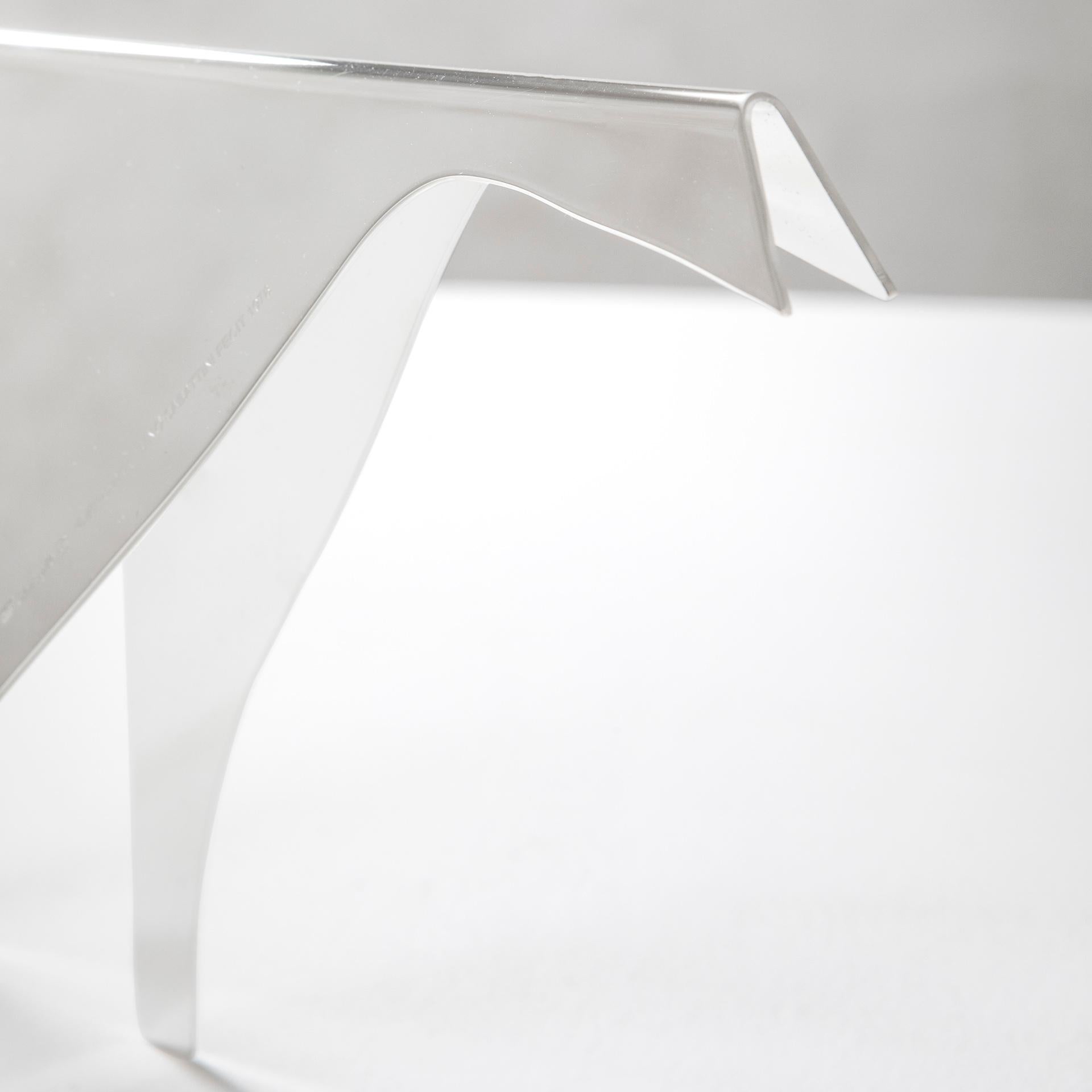Late 20th Century 20th Century, Gio Ponti Lino Sabattini Sculpture Horse in Silver Metal End '70s For Sale