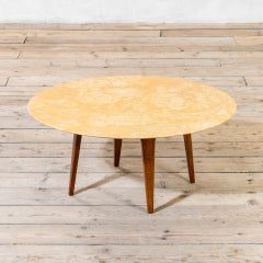 siglo XX, Gio Ponti Mesa de centro de mármol y madera años 50