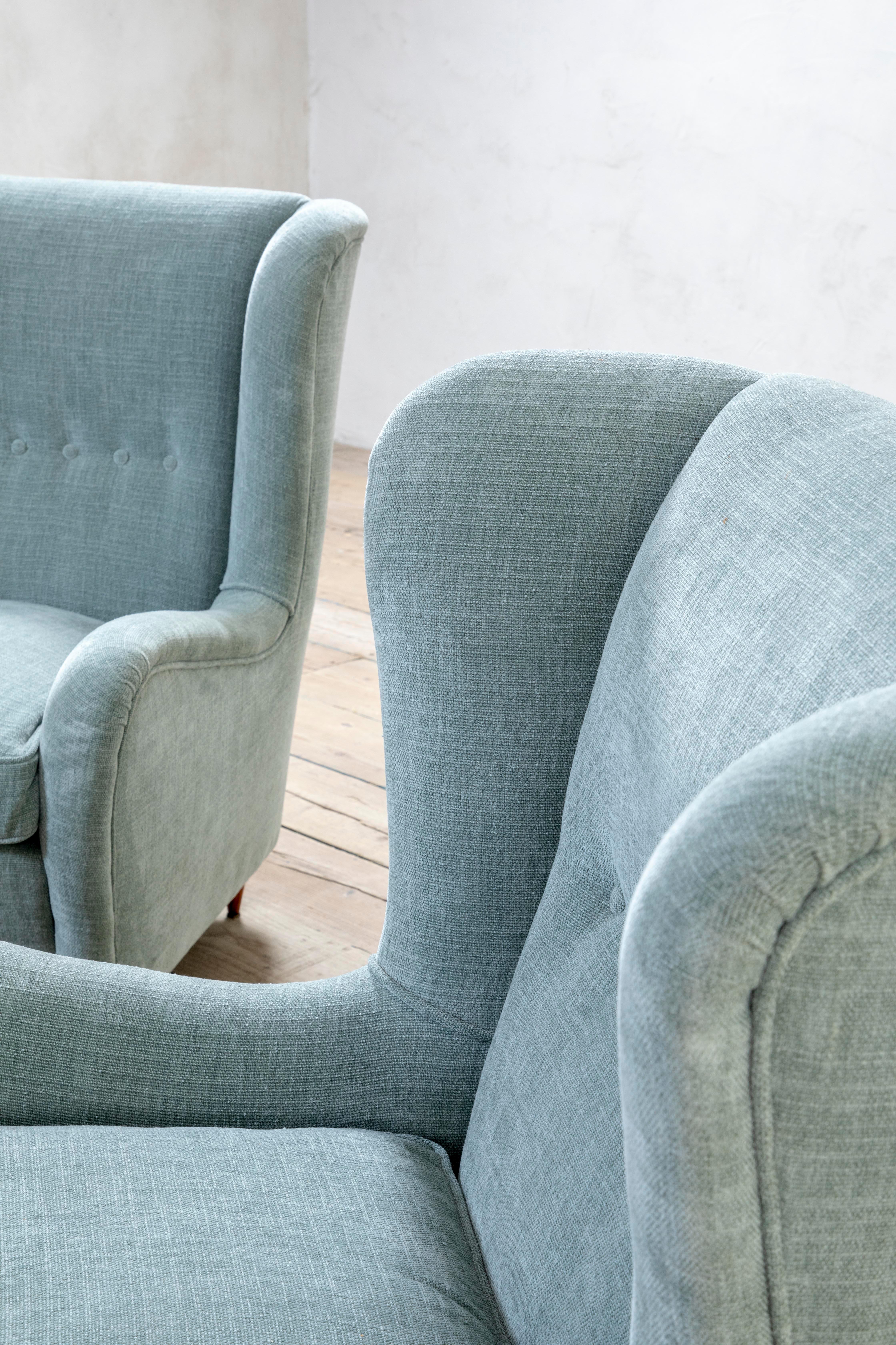 20e siècle, Attribué à Gio Ponti/Casa e Giardino Paire de fauteuils 1950 en vente 3