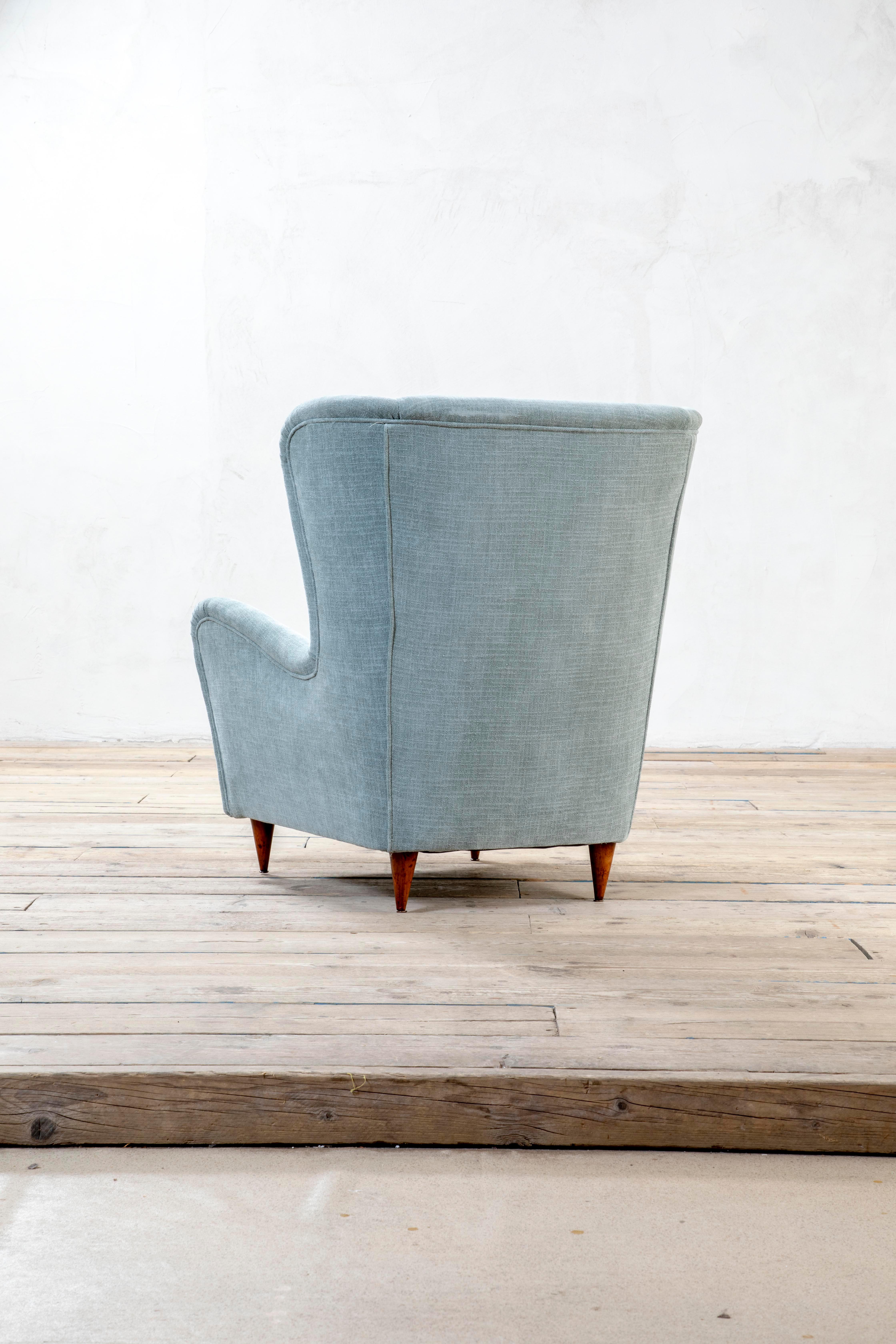 20e siècle, Attribué à Gio Ponti/Casa e Giardino Paire de fauteuils 1950 en vente 5