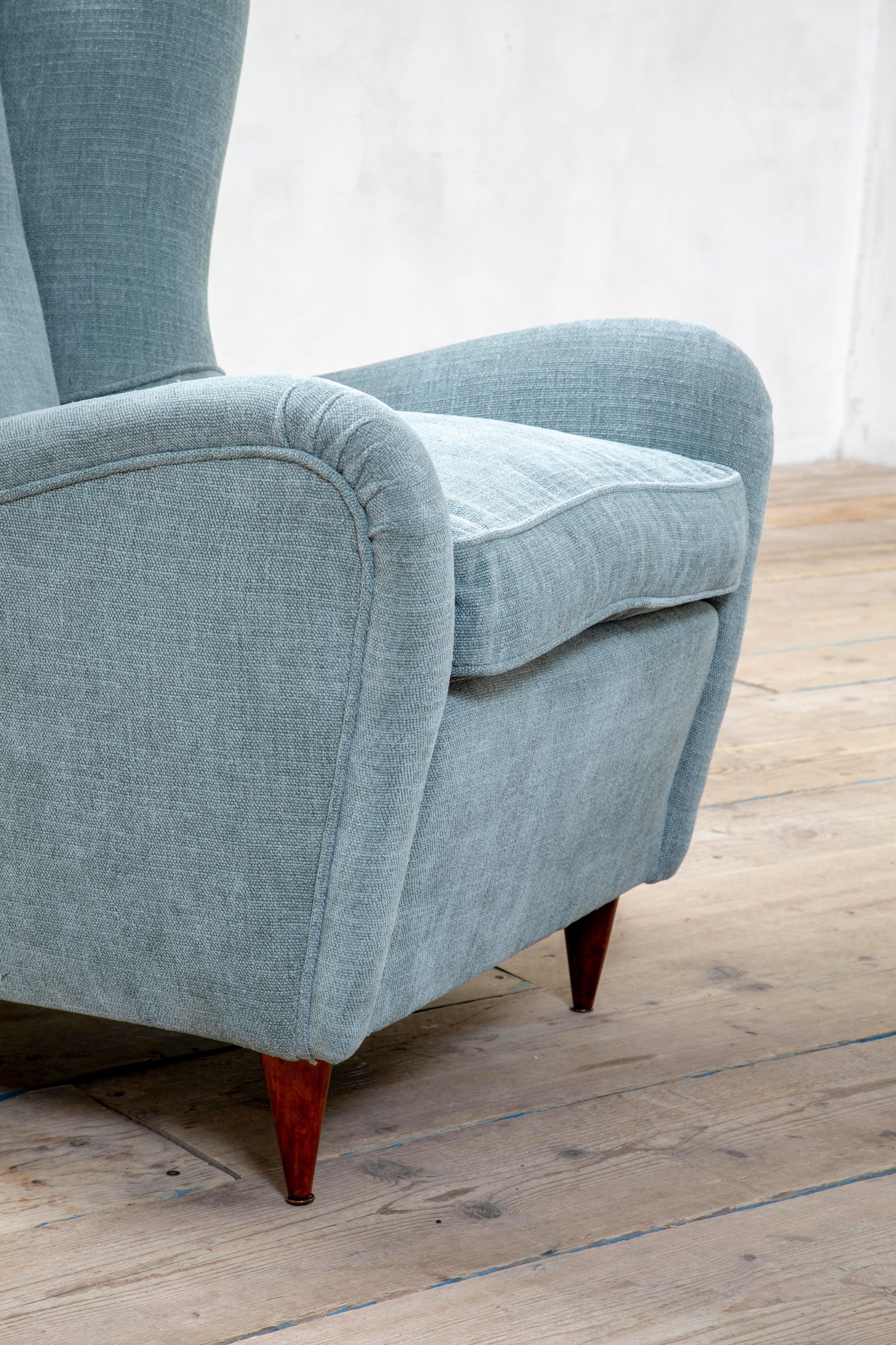 20e siècle, Attribué à Gio Ponti/Casa e Giardino Paire de fauteuils 1950 en vente 2