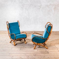 20th Century, Gio Ponti Pair of Armchairs mod. BP16 Continuum