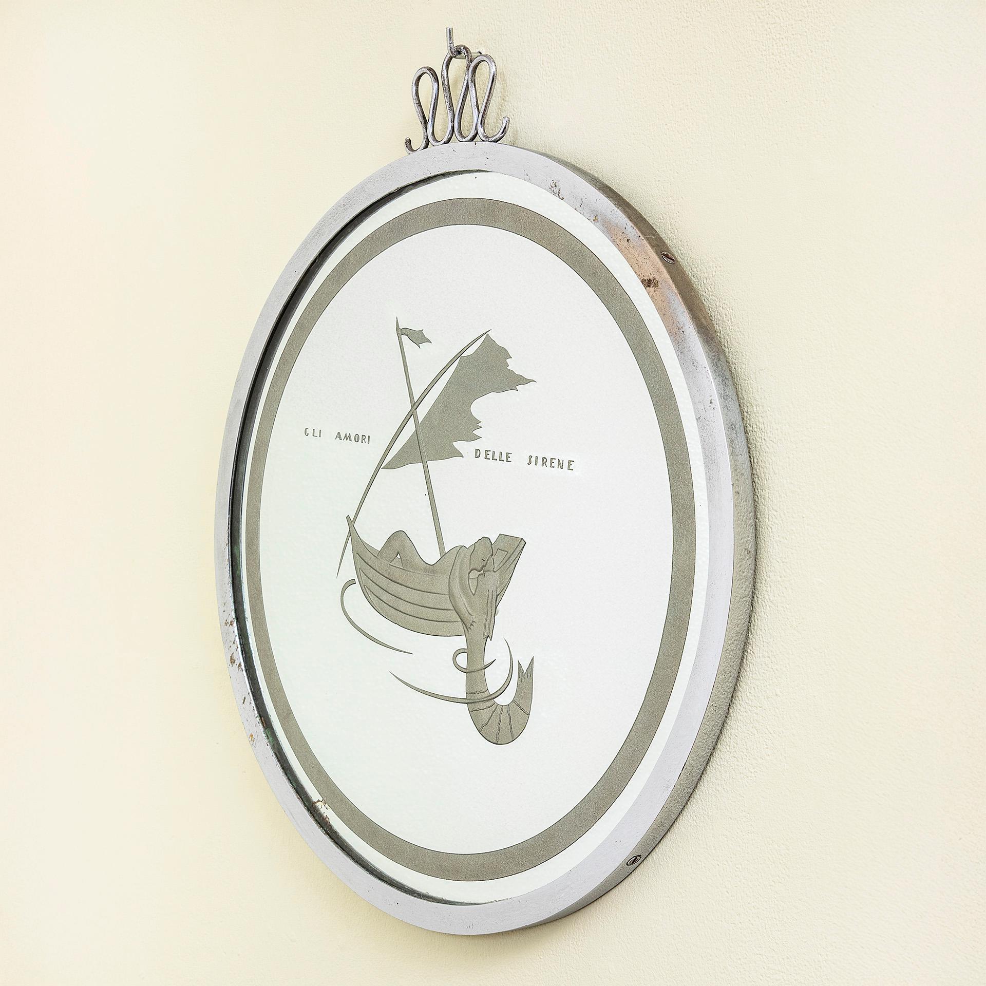 Mid-Century moderno 20th Century, Gio Ponti Wall Mirror 