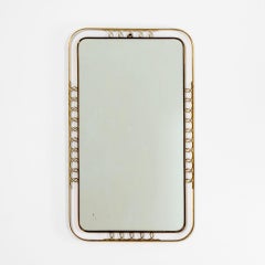 20th Century Gio Ponti Wall Mirror with Brass Frame for Luigi Fontana, 1930s