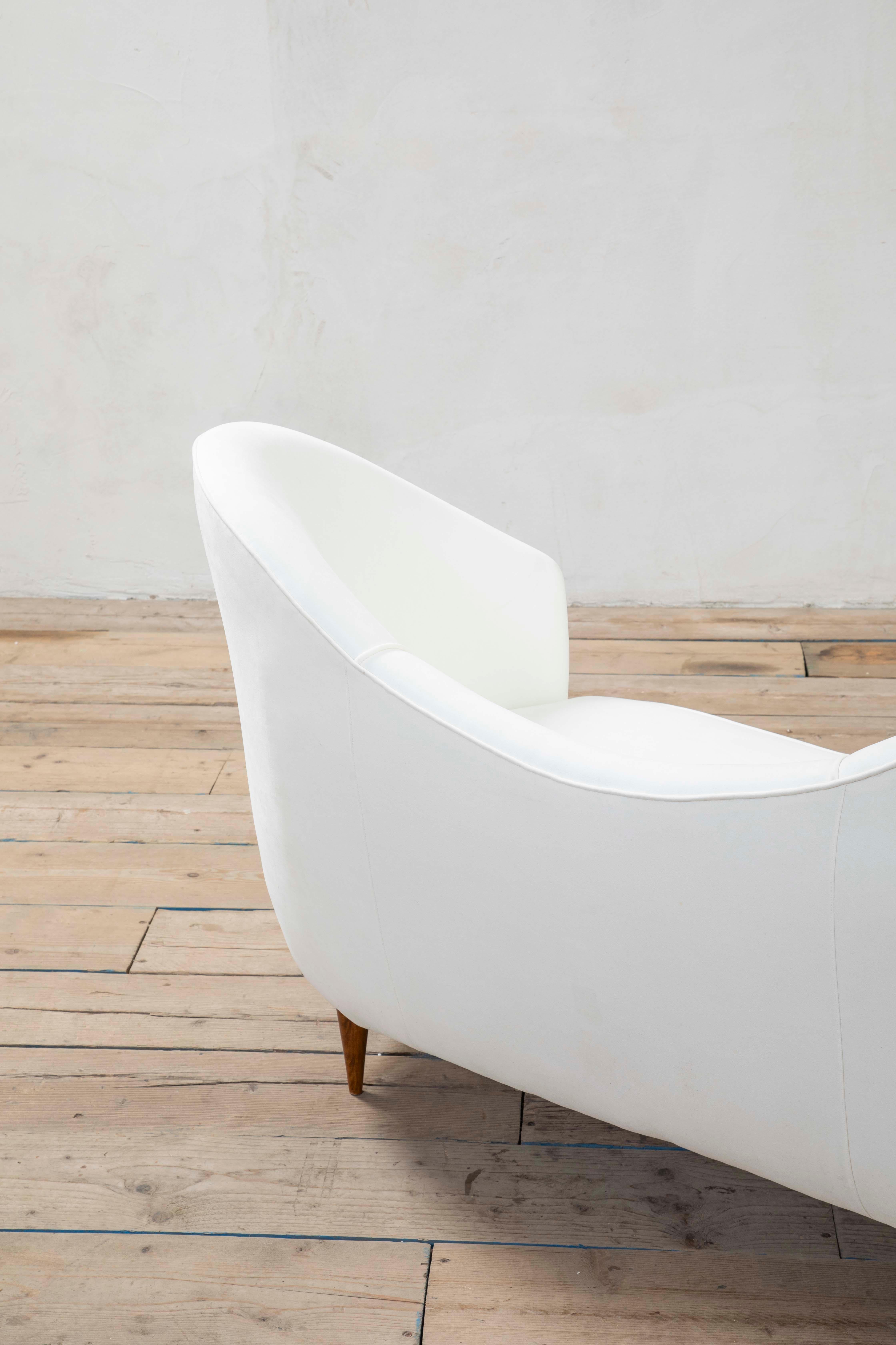 20e siècle, Gio Ponti Canapé blanc pour Lietti 1940 4