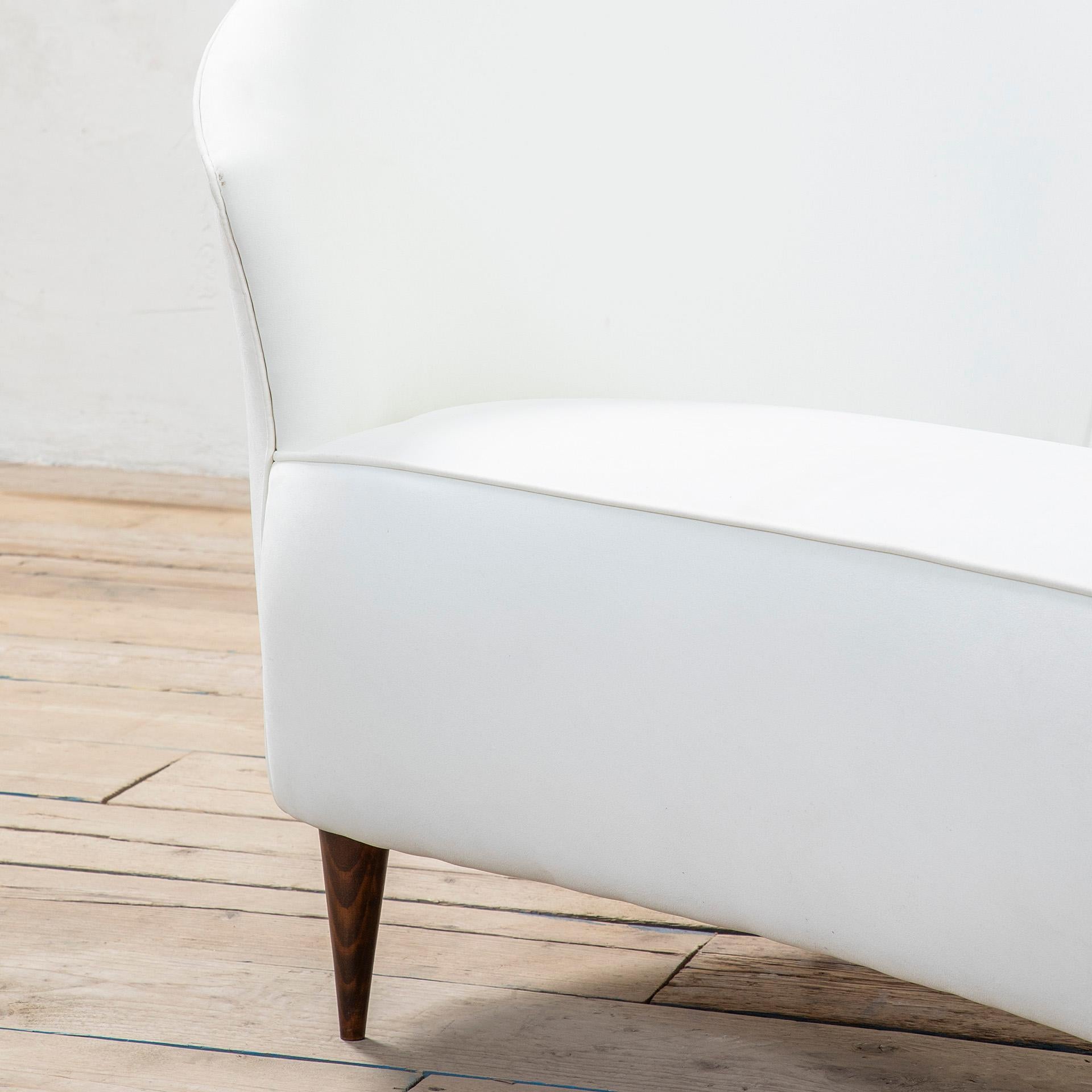 Italian 20e siècle, Gio Ponti Canapé blanc pour Lietti 1940 en vente