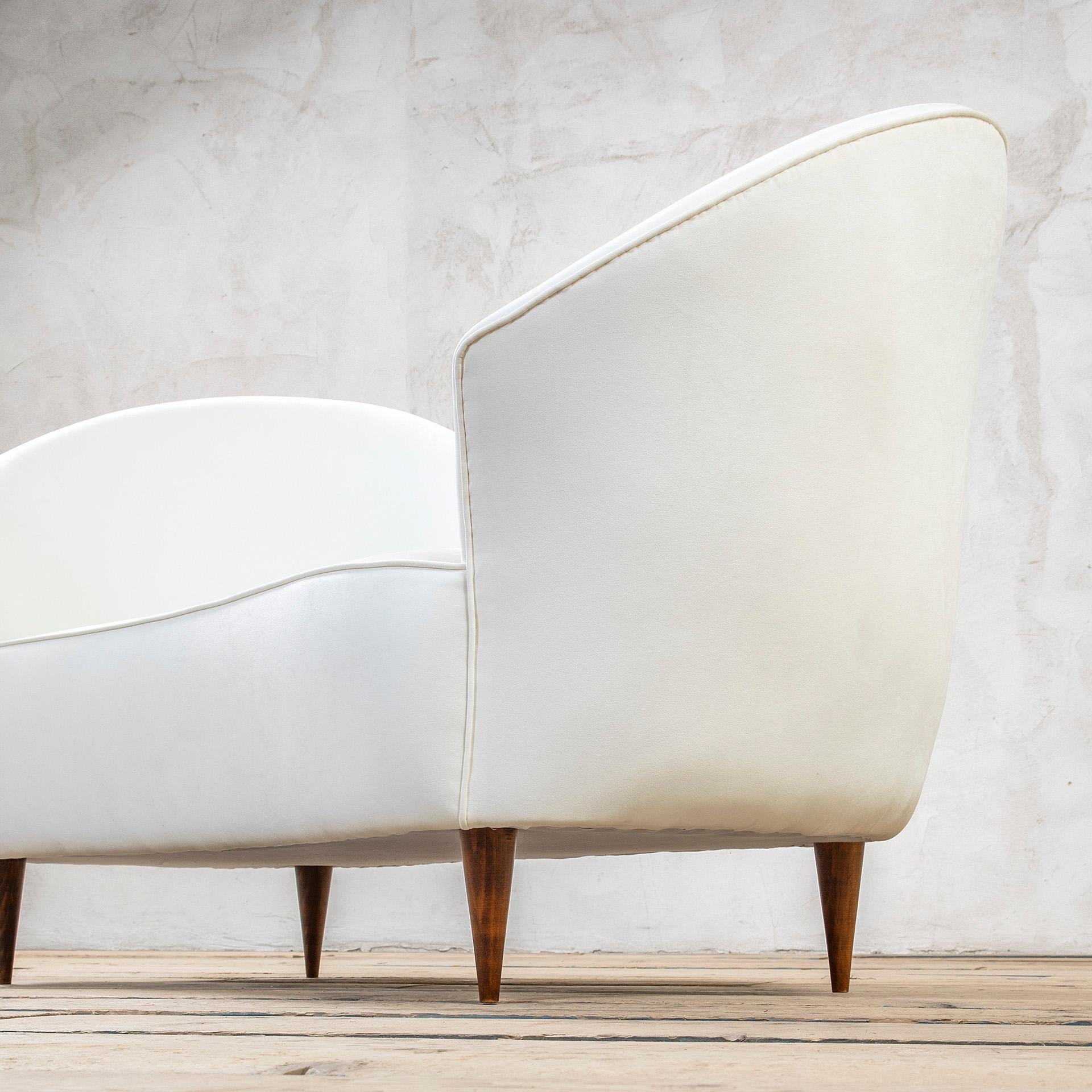 20e siècle, Gio Ponti Canapé blanc pour Lietti 1940 Bon état - En vente à Turin, Turin