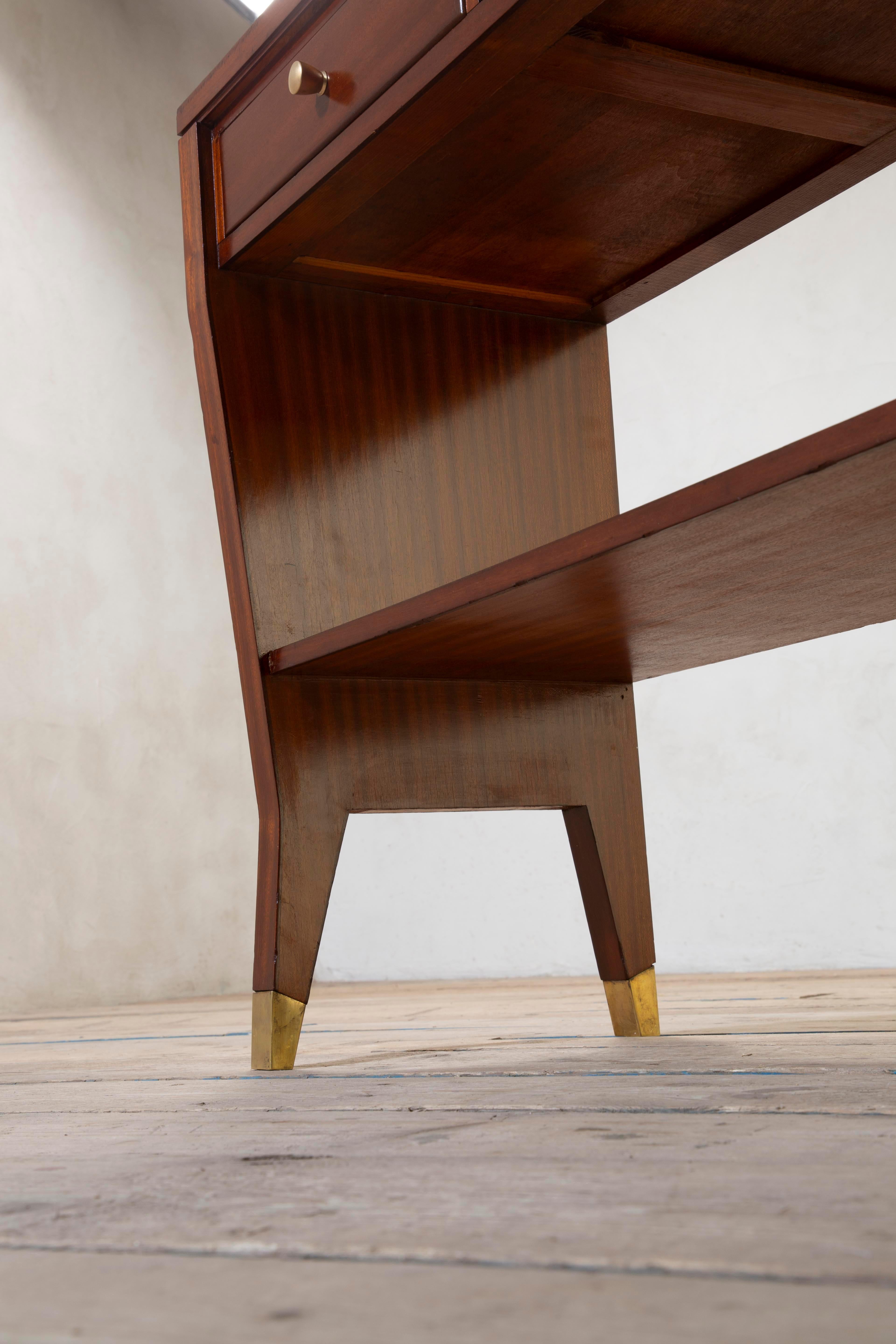20e siècle, Gio Ponti Console en bois avec tiroirs en vente 4