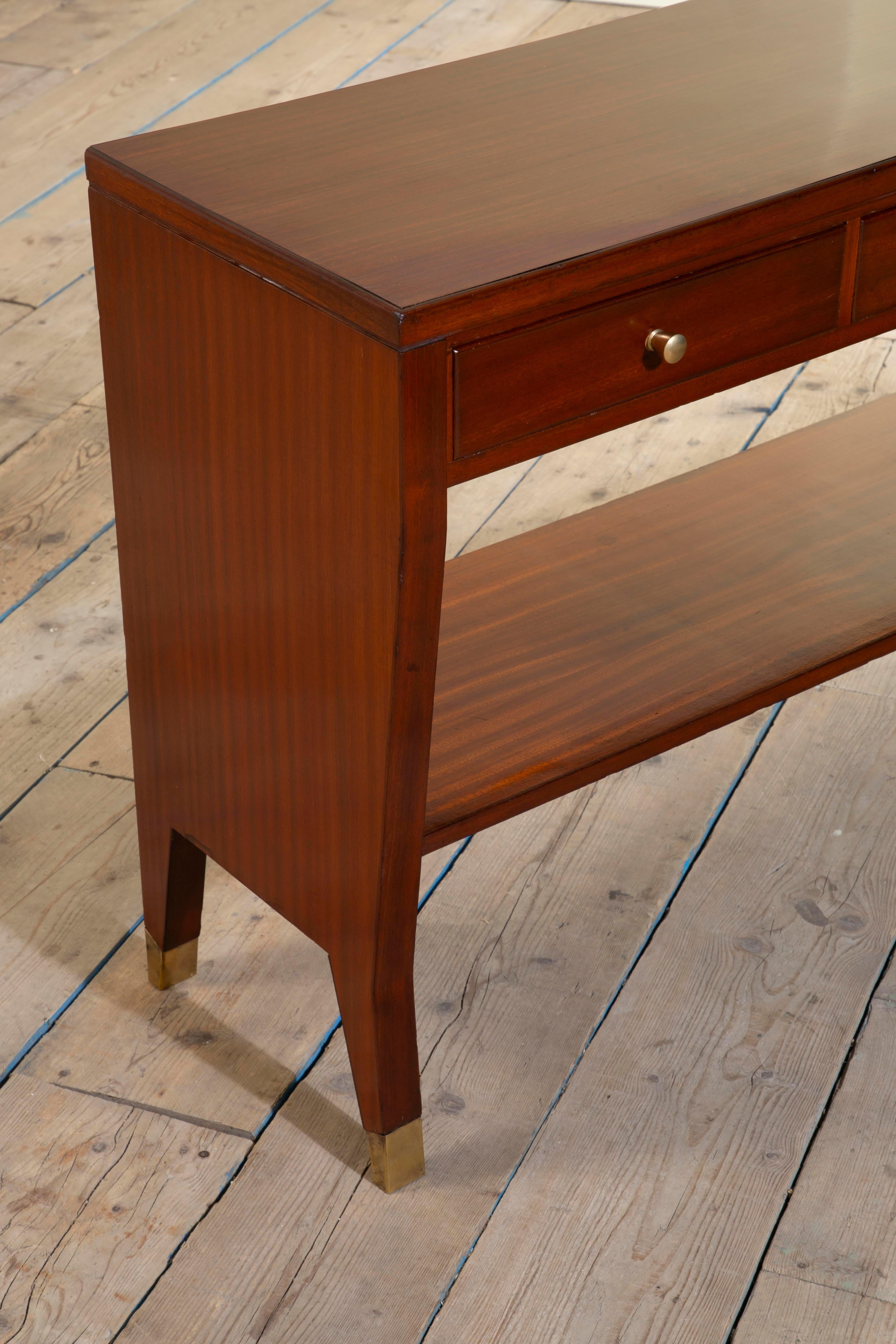 20e siècle, Gio Ponti Console en bois avec tiroirs en vente 6