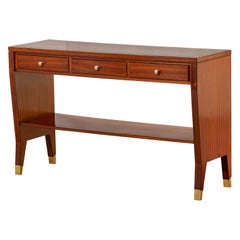 siglo XX, Gio Ponti Consola de madera con cajones