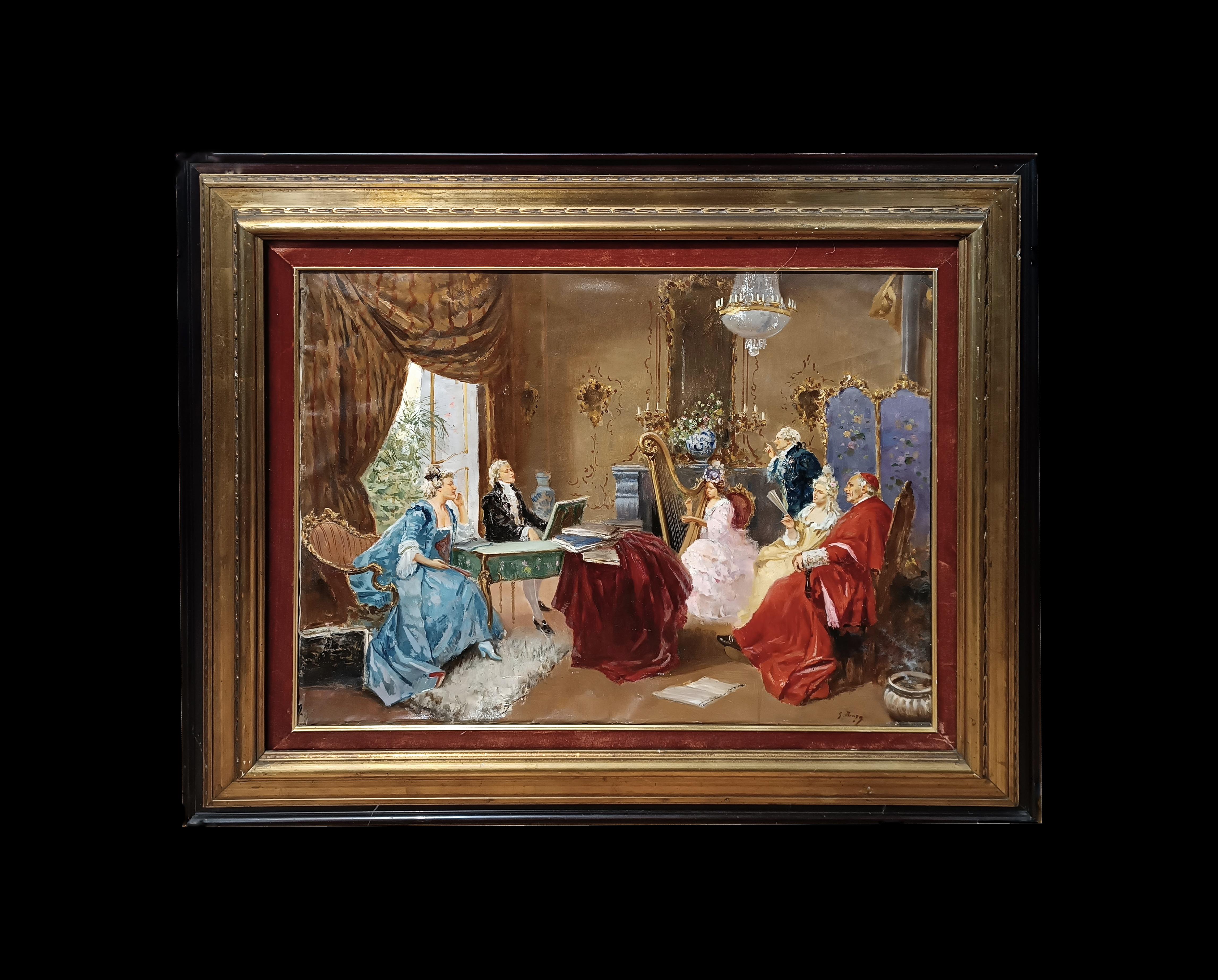 Giovanni Panza (1894-1989) remained faithful to the romantic-naturalistic tradition in his painting, taking inspiration from the nineteenth-century Neapolitan school in his figurative representation. He specialized in the creation of landscapes,