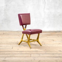20th Century, Giulio Minoletti & Gio Ponti for Breda Rare Red Chair