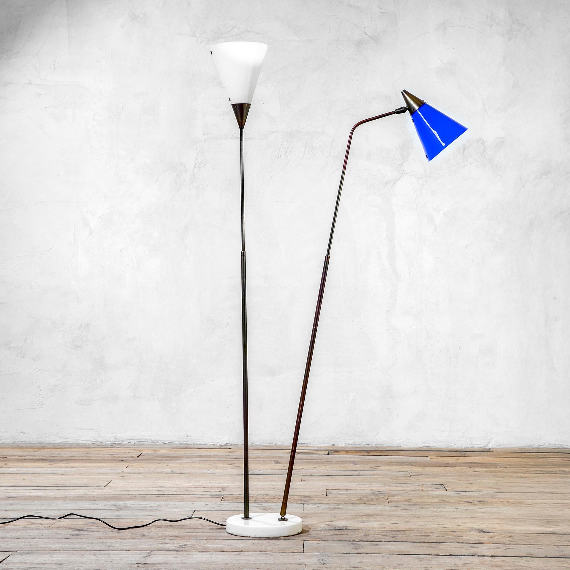 Ottone 20th Century, Giuseppe Ostuni for Oluce Floor Lamp in vendita