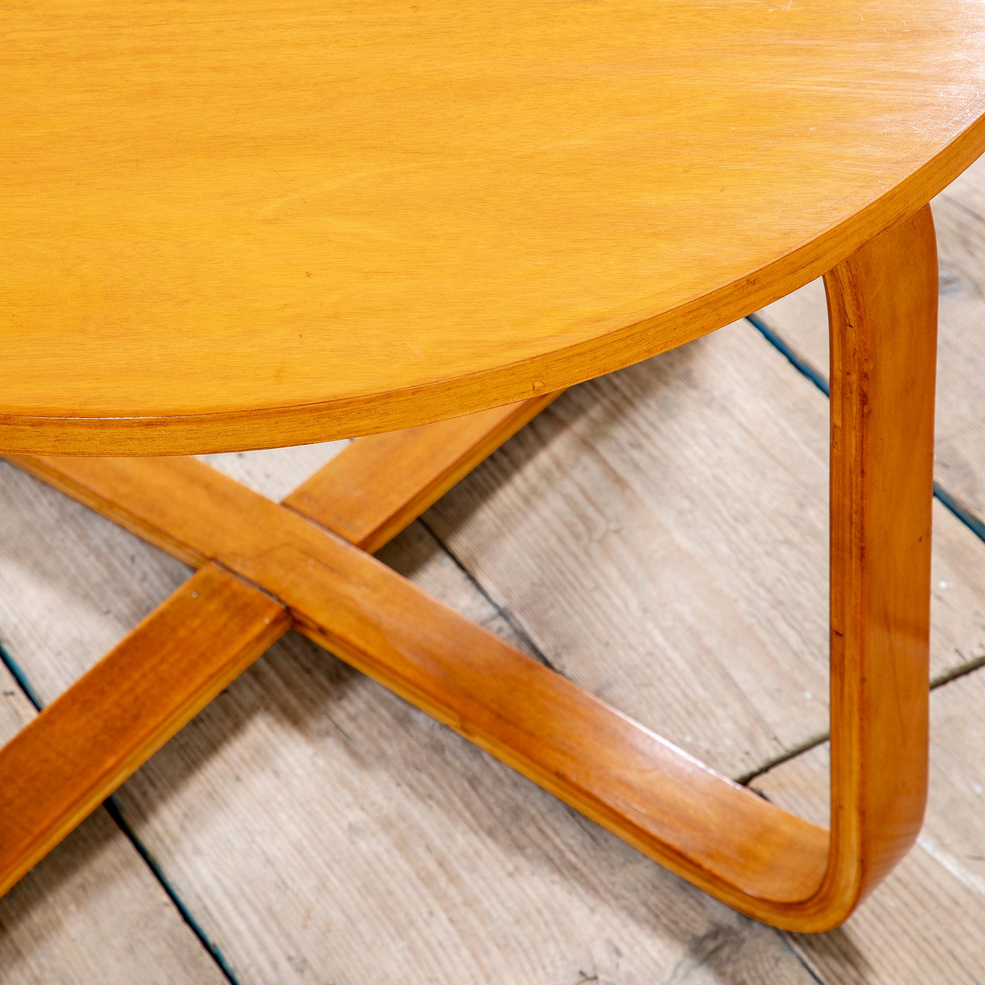 Bois 20e siècle, Giuseppe Pagano Table basse mod. Lamellare en vente