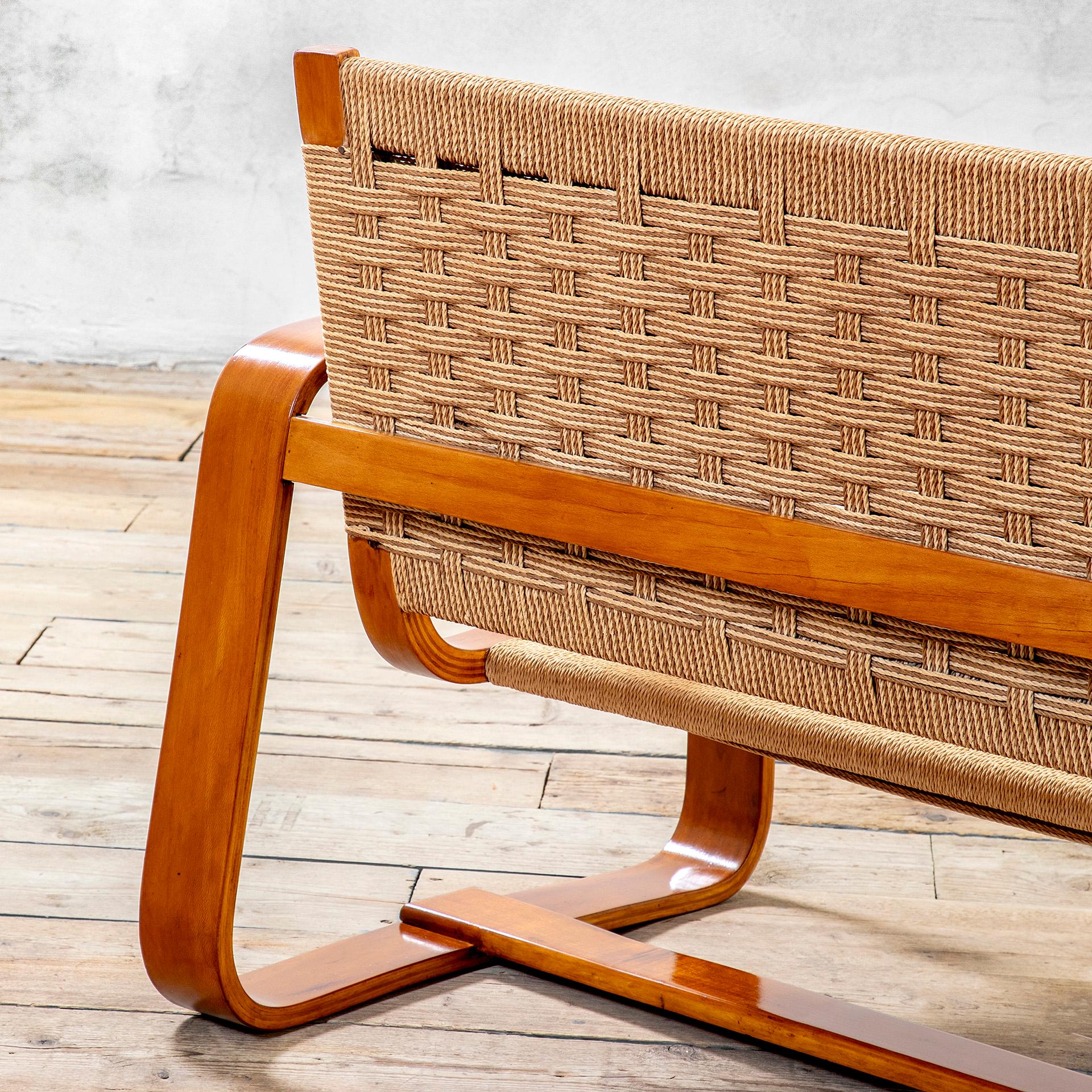 20. Jahrhundert, Giuseppe Pagano Sofa mod. Lamellare (Seil) im Angebot