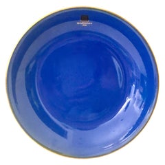 20th Century Givenchy Paris Porcelain Cobalt Enamel & 22k Gold Bowl