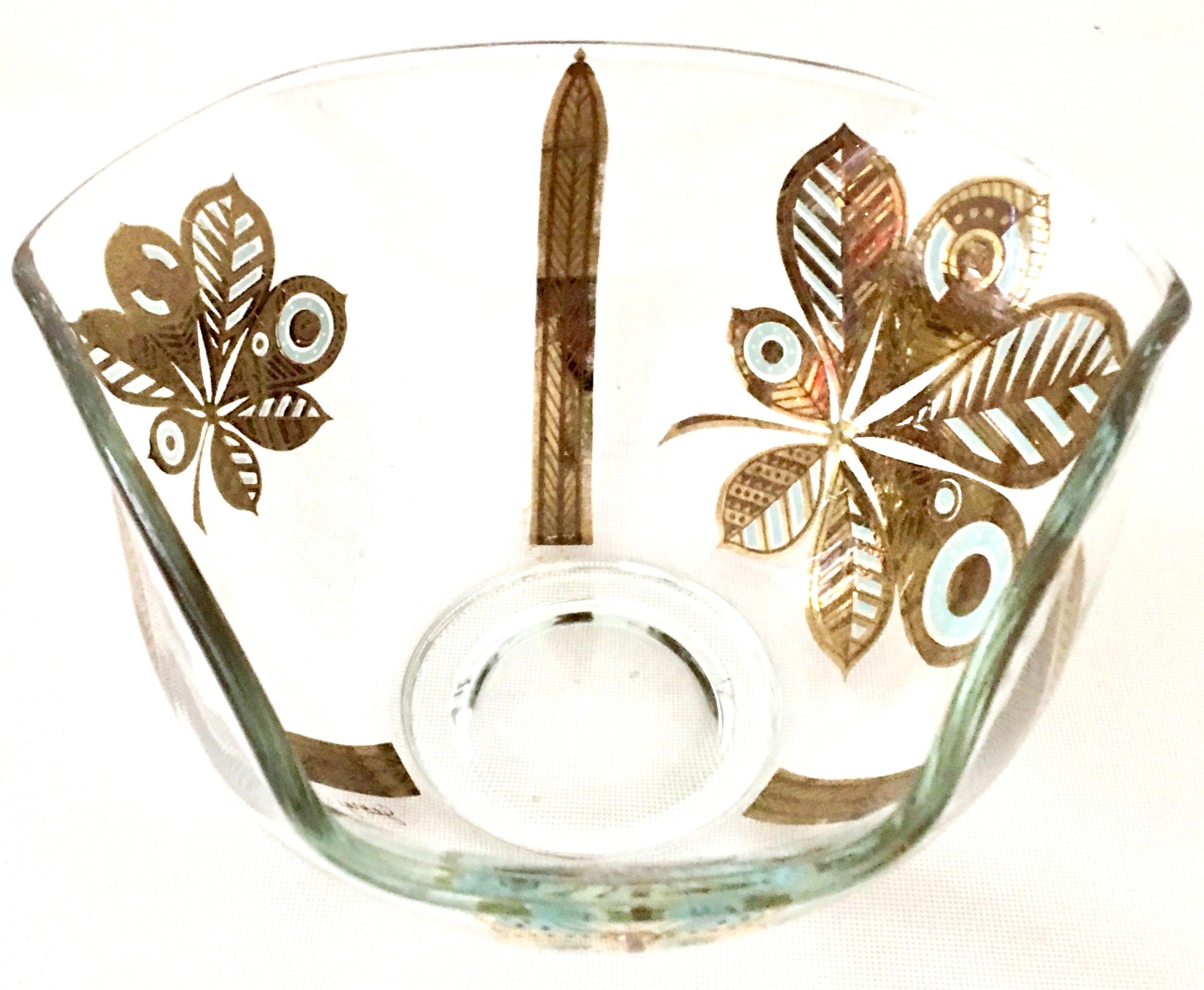 20th Century Glass & 22-Karat Gold Butterfly Bowls by Georges Briard Set of 3 (20. Jahrhundert) im Angebot