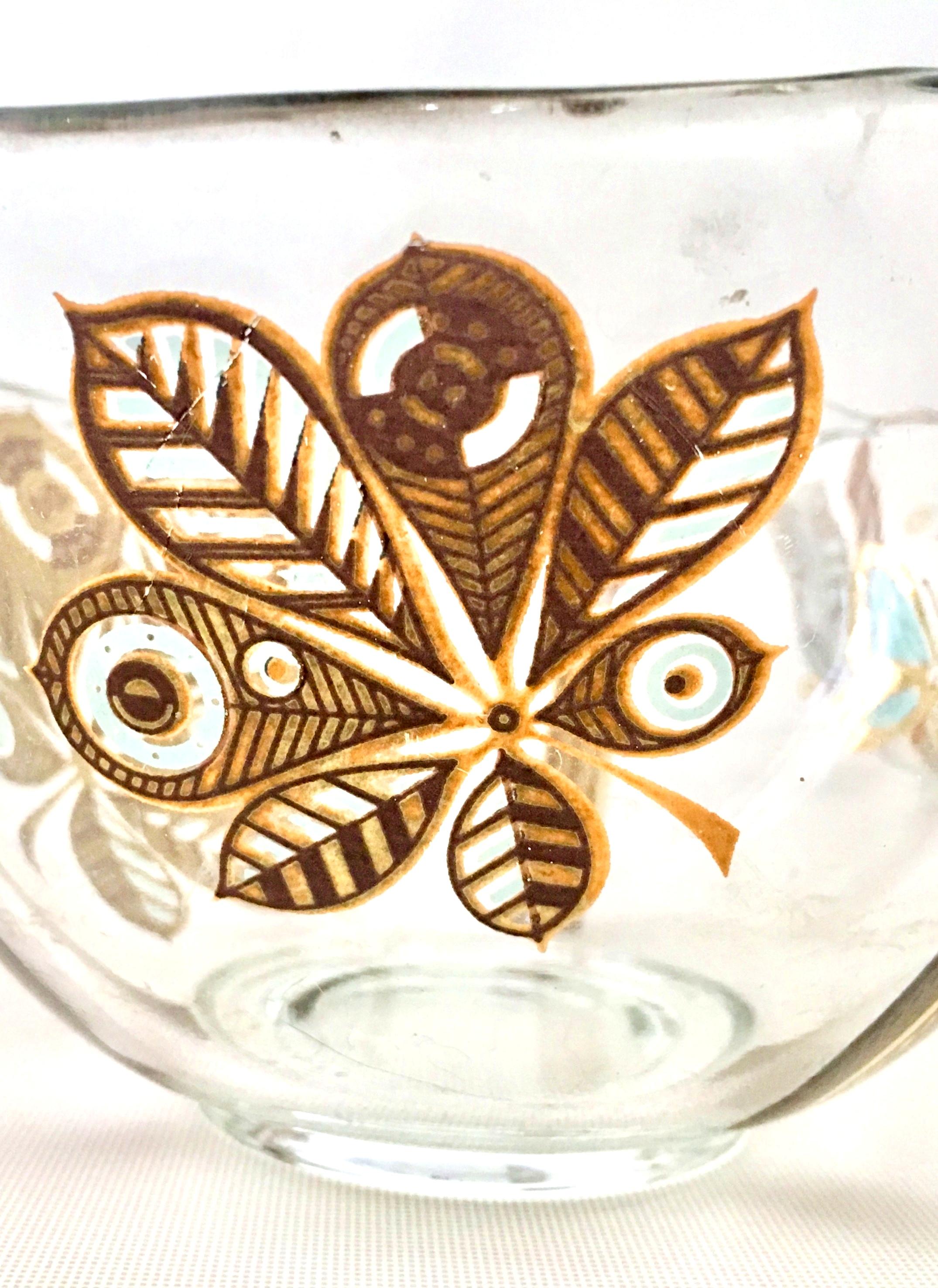 20th Century Glass & 22-Karat Gold Butterfly Bowls by Georges Briard Set of 3 im Angebot 2