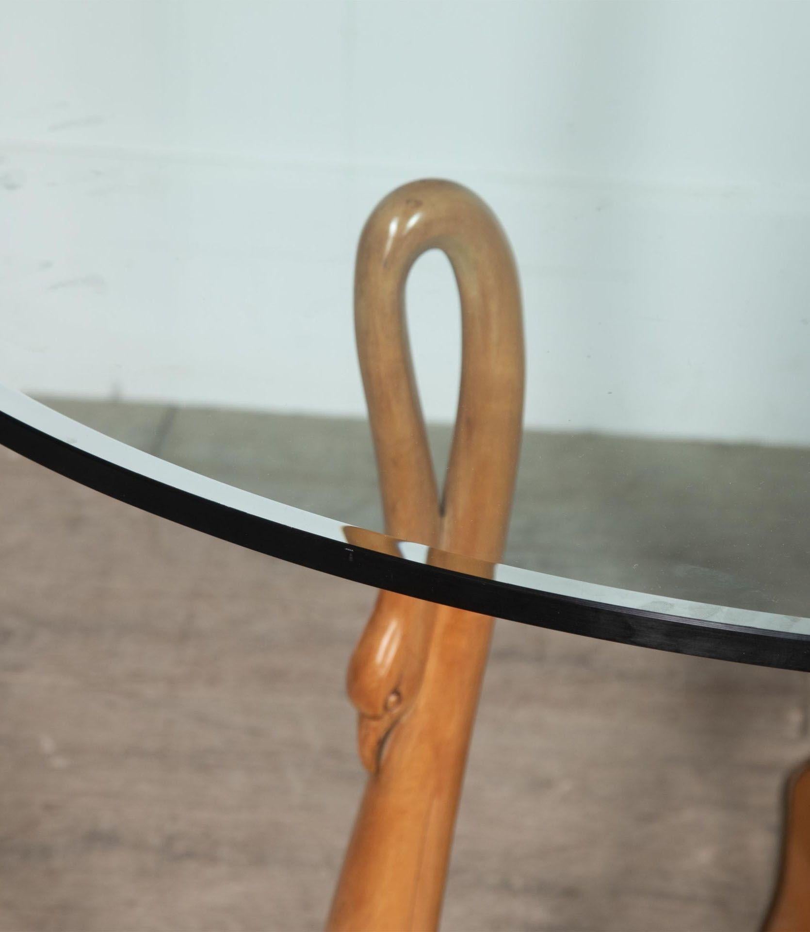italien Table en verre et sycomore du 20e siècle par Osvaldo Borsani en vente