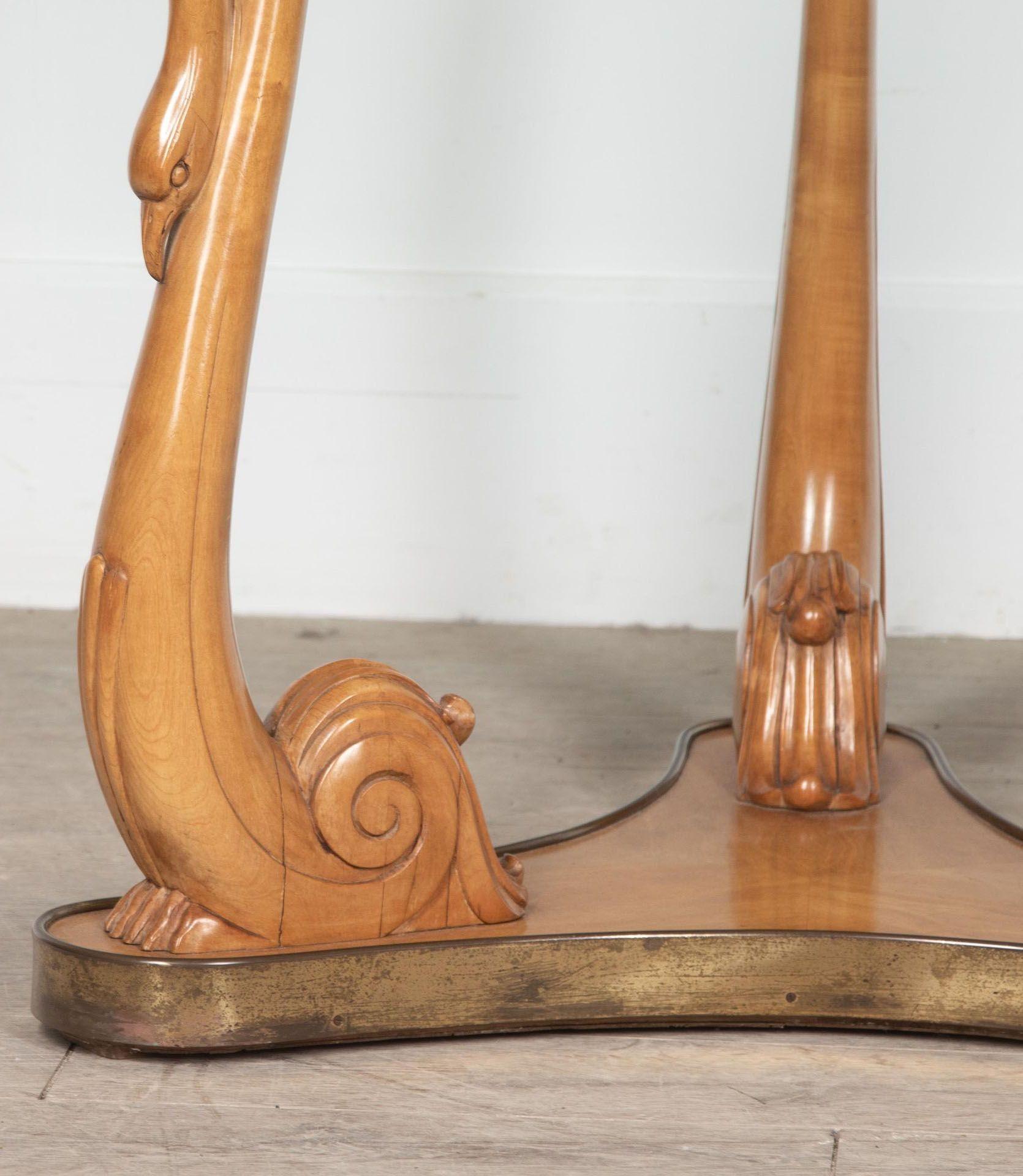 Table en verre et sycomore du 20e siècle par Osvaldo Borsani Bon état - En vente à Gloucestershire, GB