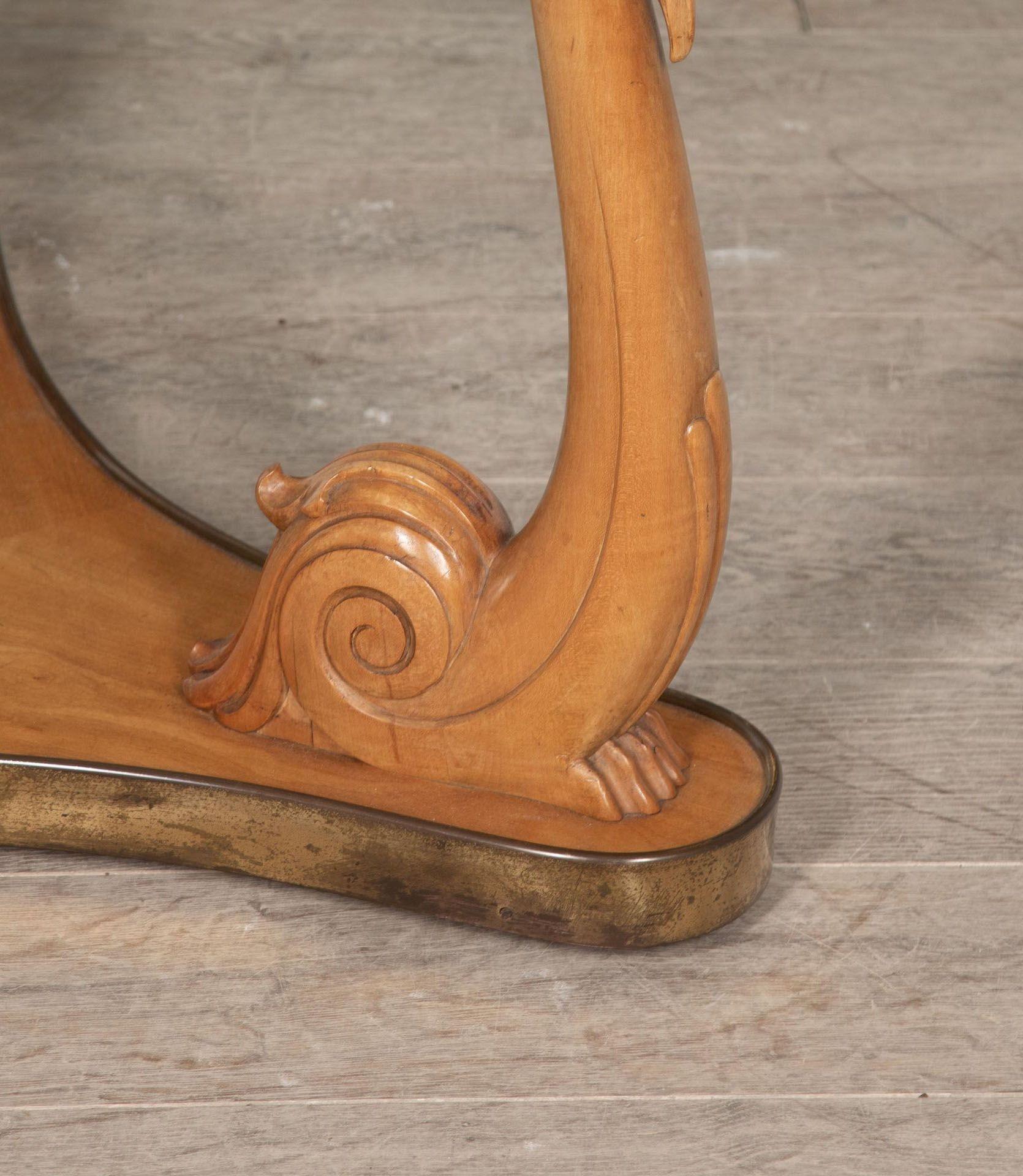 Verre Table en verre et sycomore du 20e siècle par Osvaldo Borsani en vente