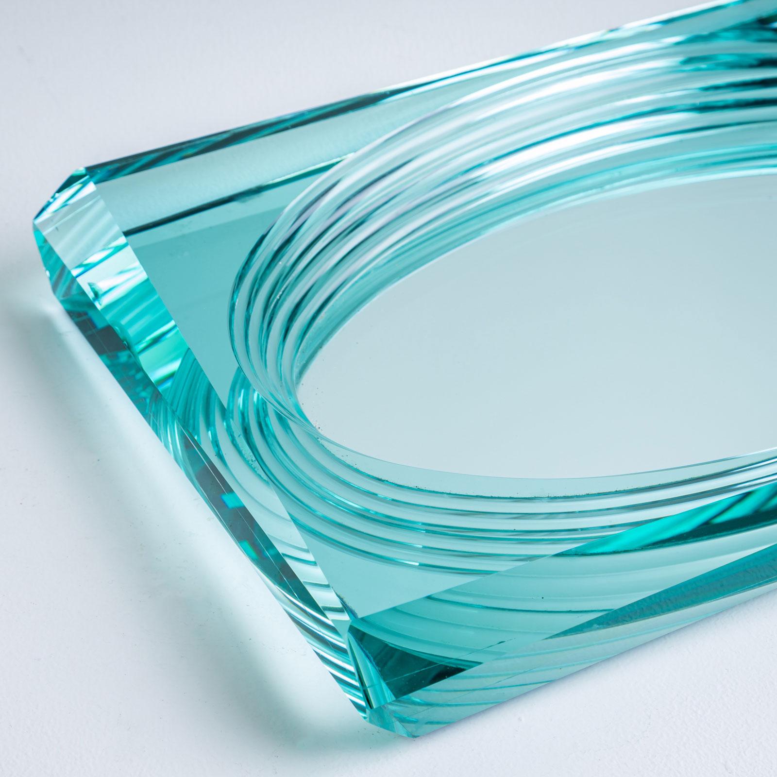 20° secolo  Centrotavola in vetro nello stile di Fontana Arte, Italia in vendita 4